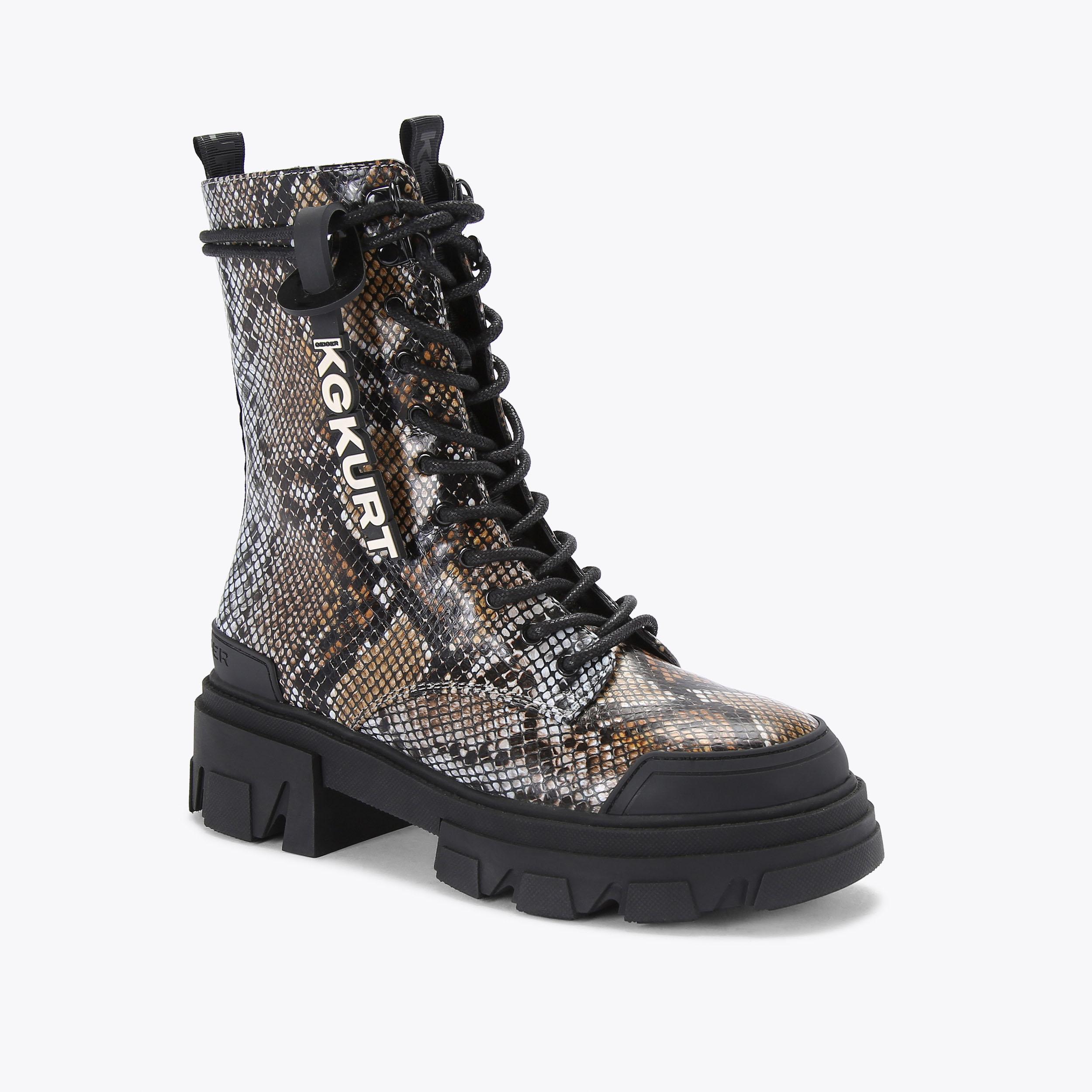 Snakeskin hot sale combat boots