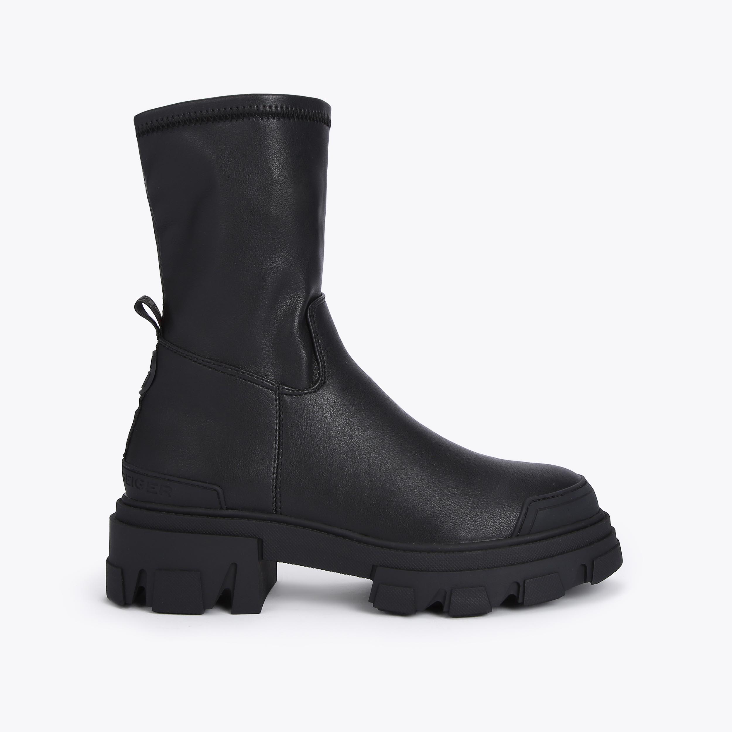 TREKKER SOCK Black Sock Chunky Boots by KG KURT GEIGER