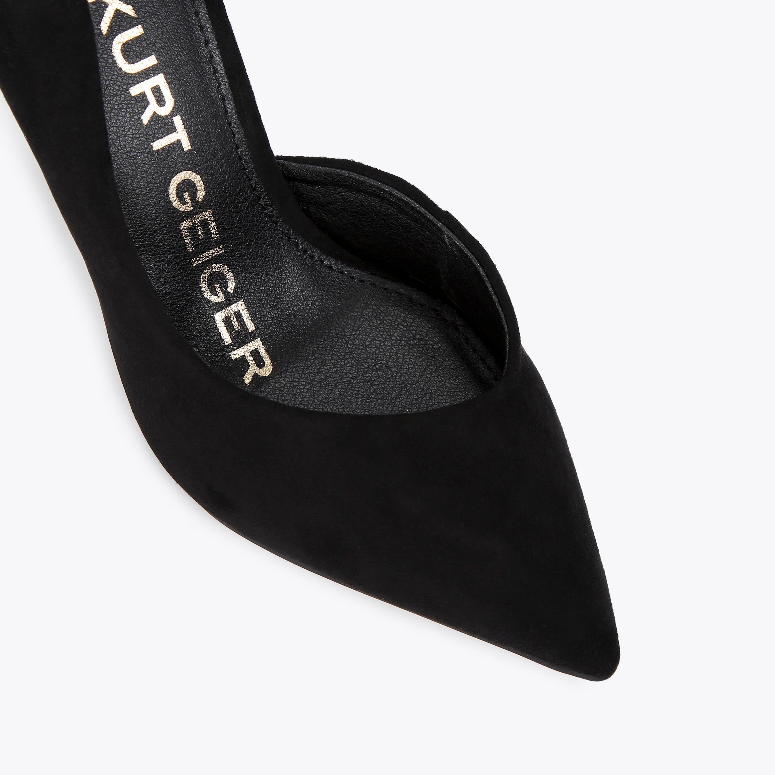 ALEXANDRA3 Black Suedette Court Heels by KG KURT GEIGER