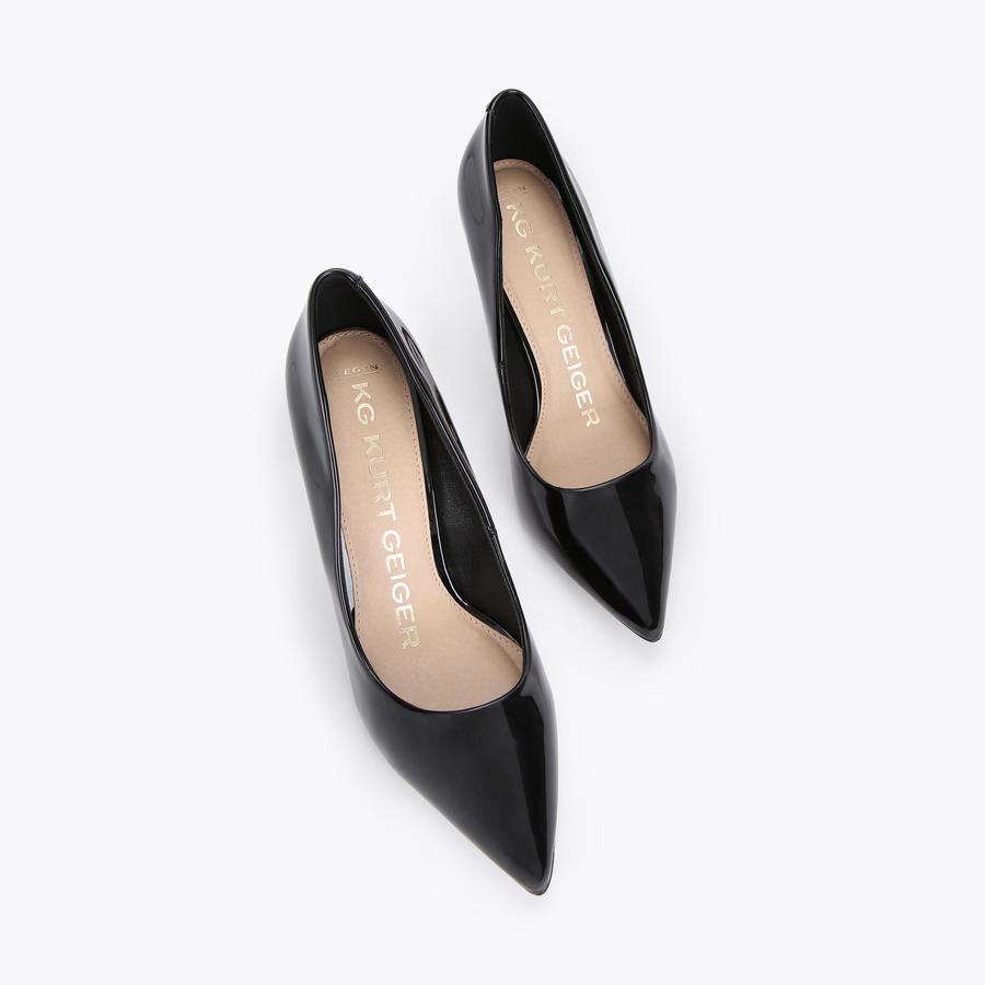 ALIA2 Black Patent Court Heels Vegan by KG KURT GEIGER