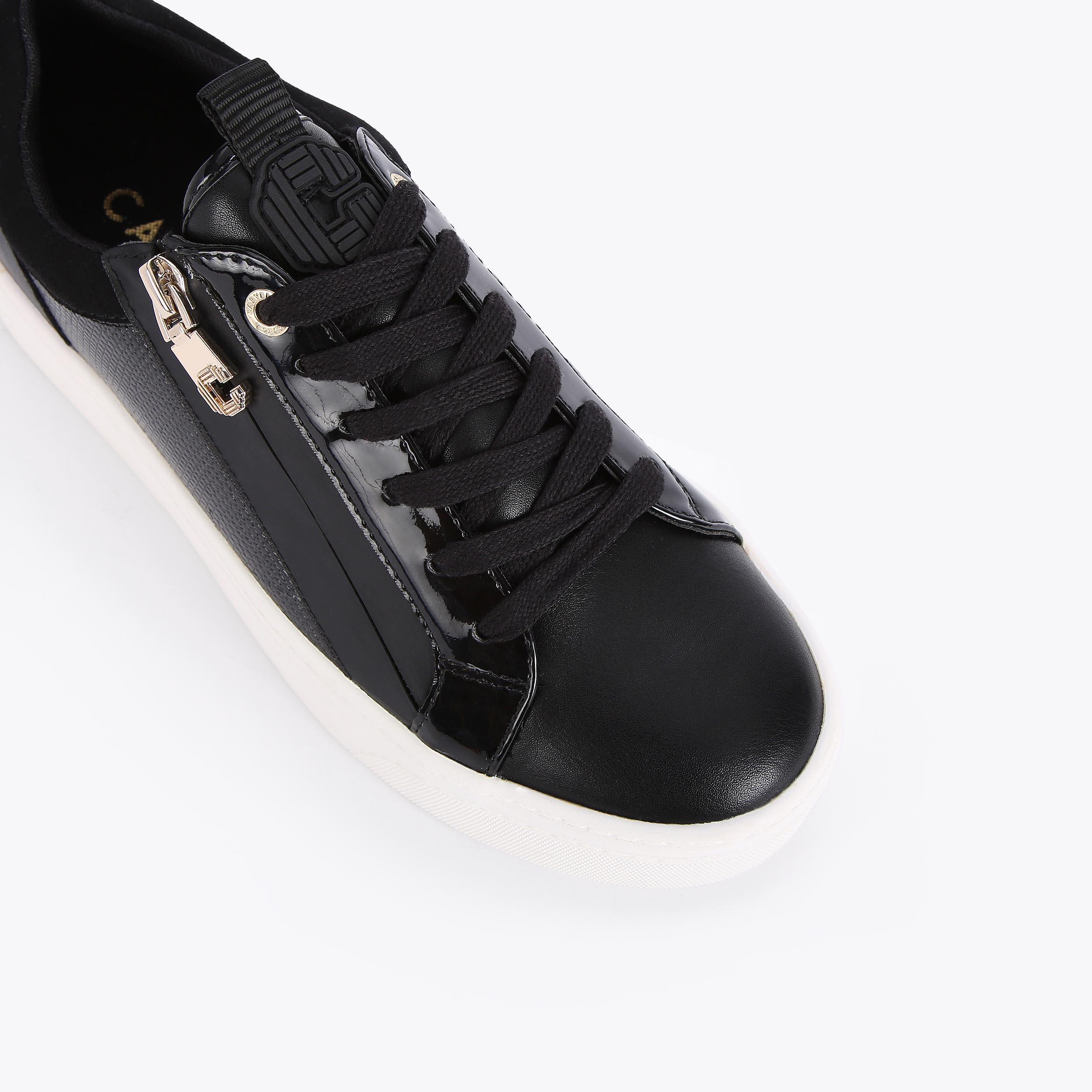 JUNIOR ZIP White Croc Print Zipped Trainers by CARVELA