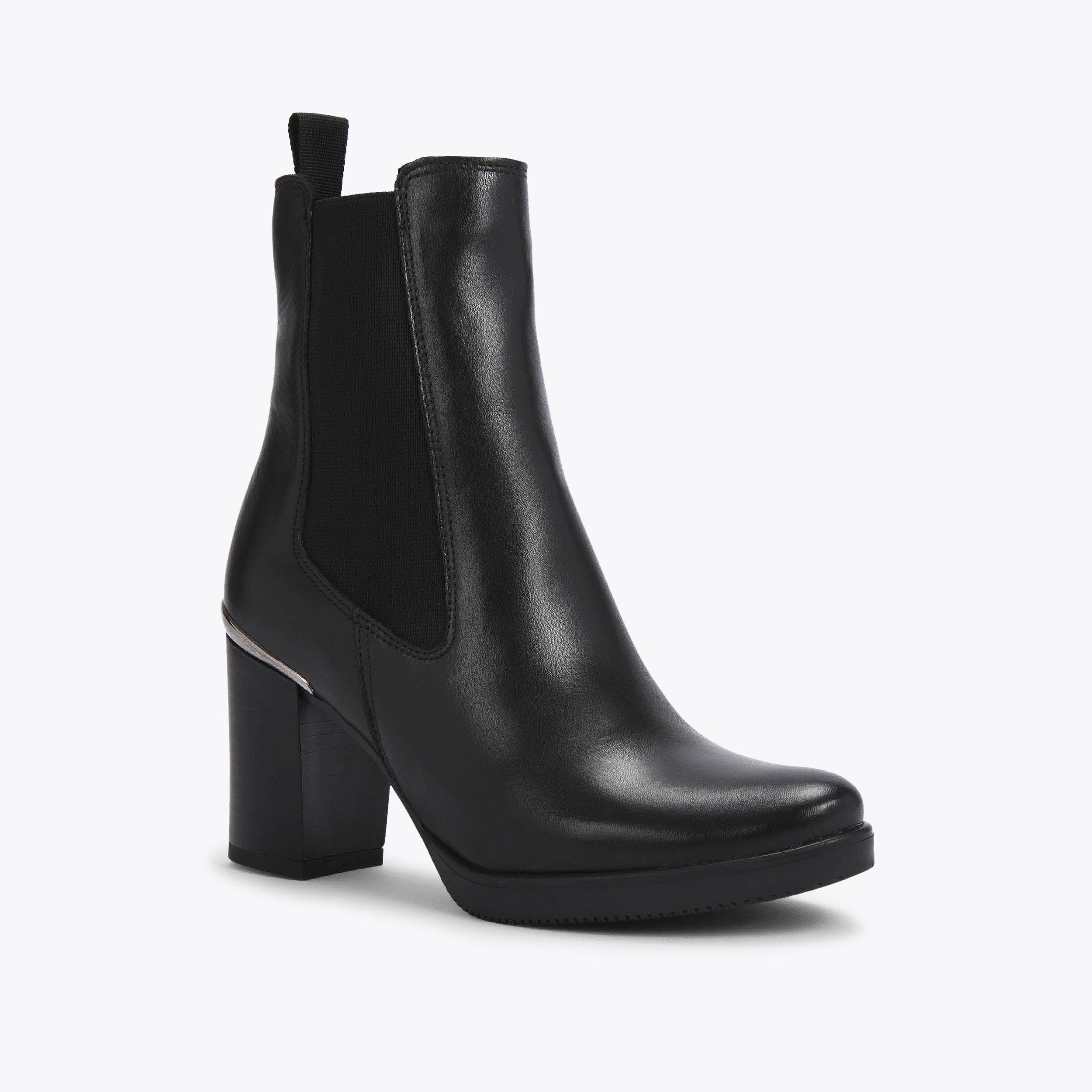 REACH ANKLE BOOT Black Leather Heeled Boots by CARVELA COMFORT