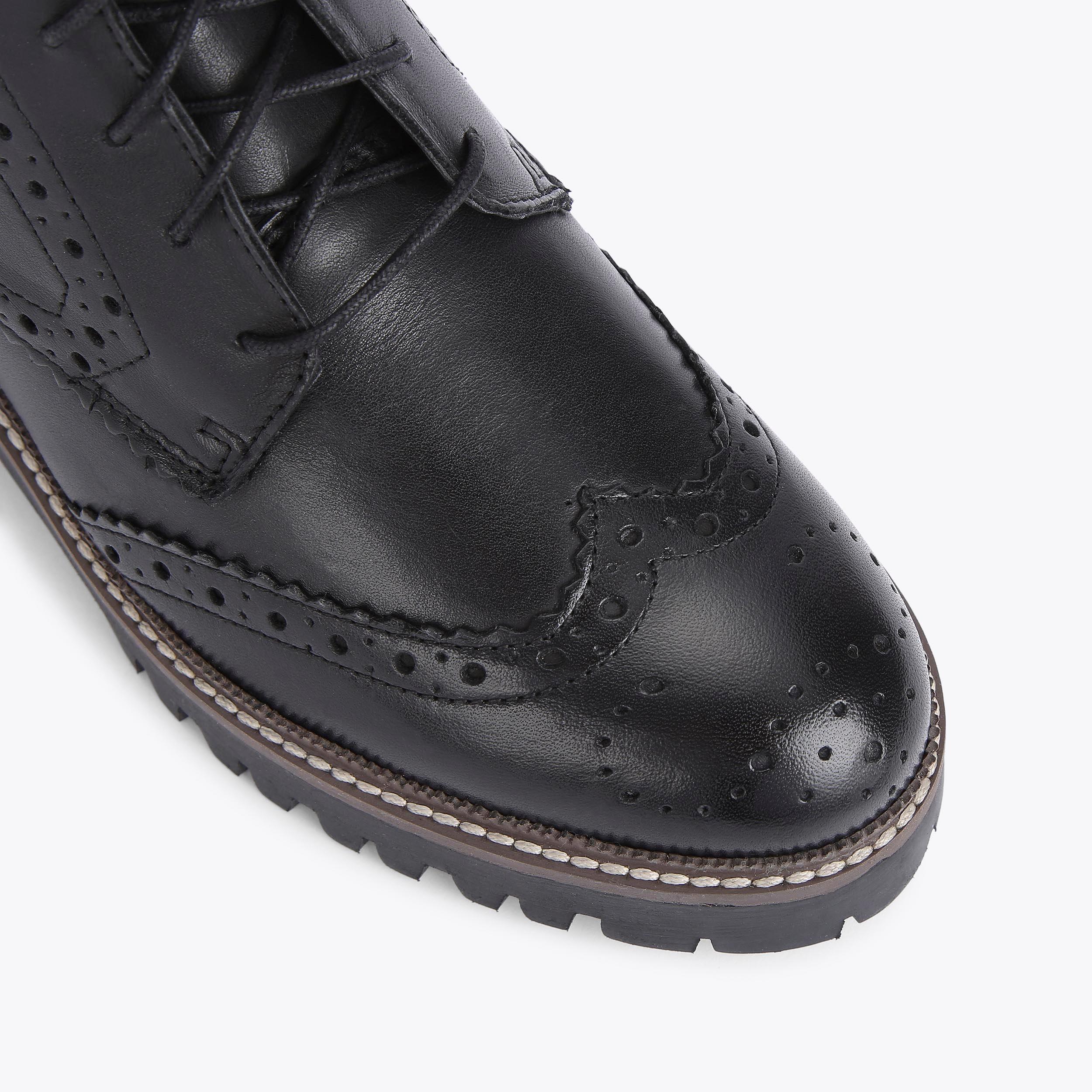SOFIA Black Brogue Lace Up Ankle Boots by KG KURT GEIGER
