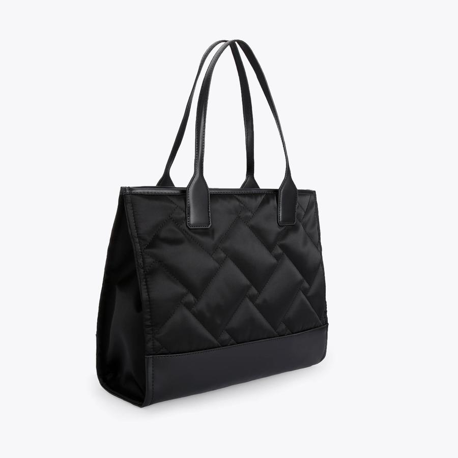 RECYCLED SQ SM SHOPPER Small Black Quilted Recycled Shopper