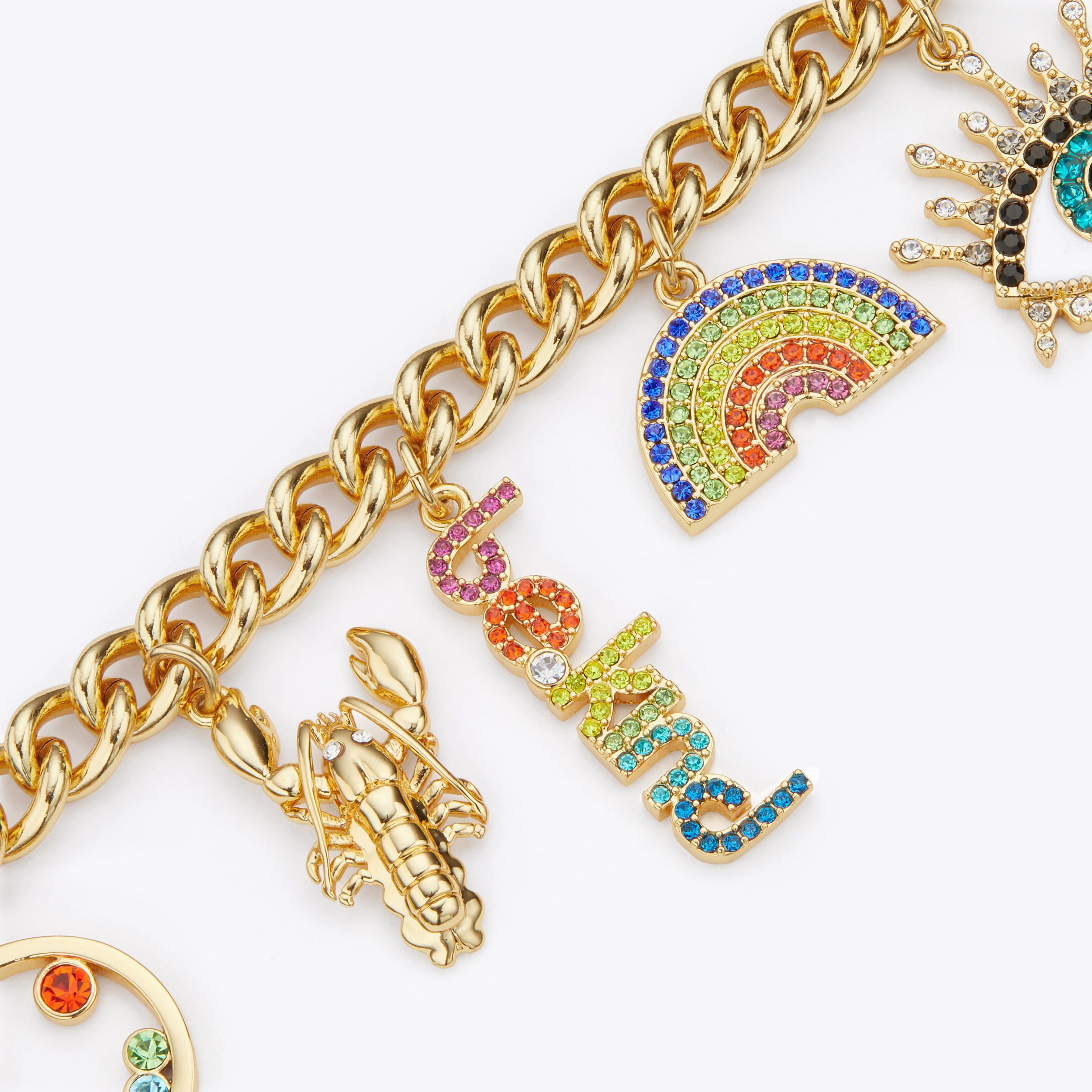 MULTI CHARMS BRACELET T-bar Multi Charm Bracelet by KURT GEIGER LONDON