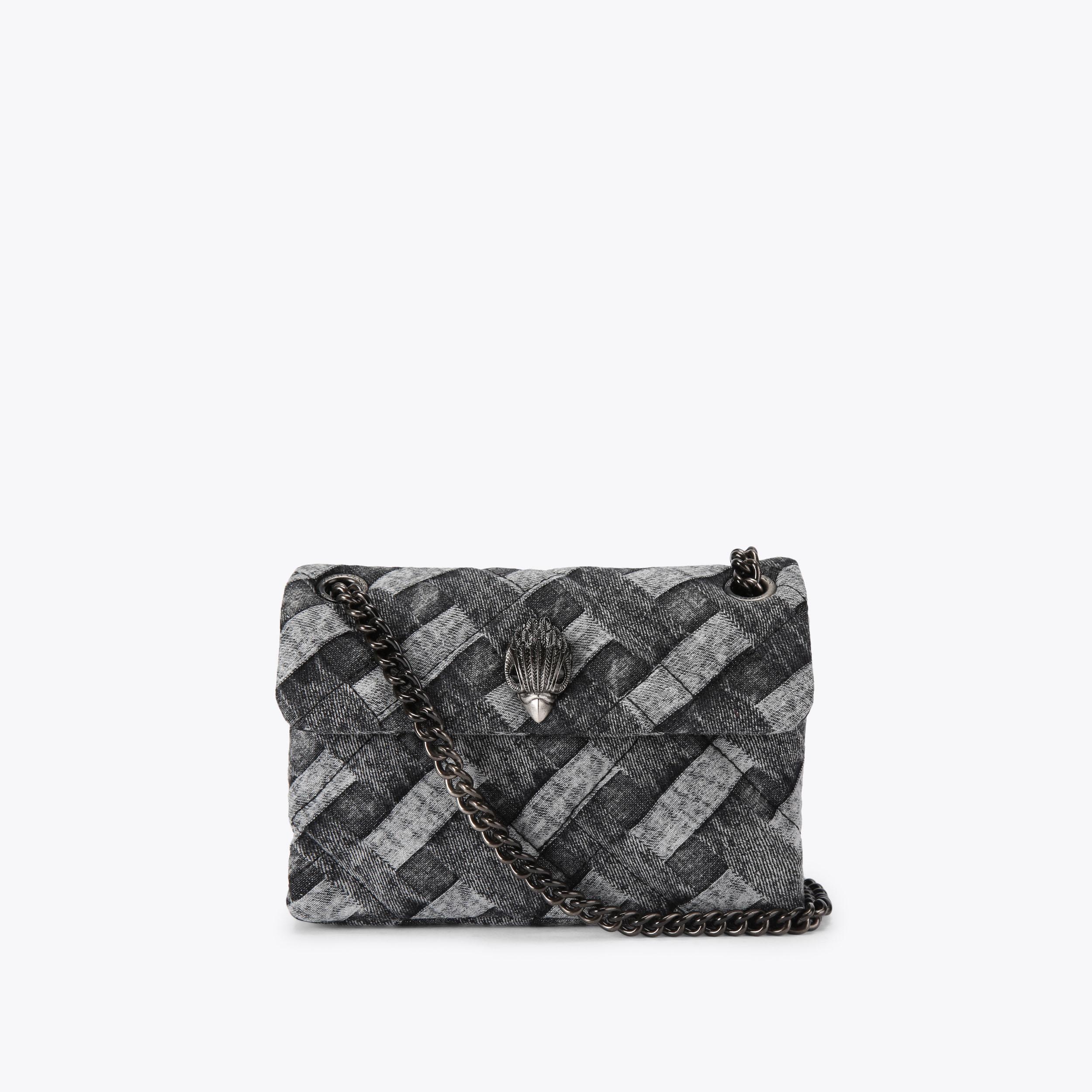 MINI KENSINGTON SOFT BAG Black Denim Bag by KURT GEIGER LONDON