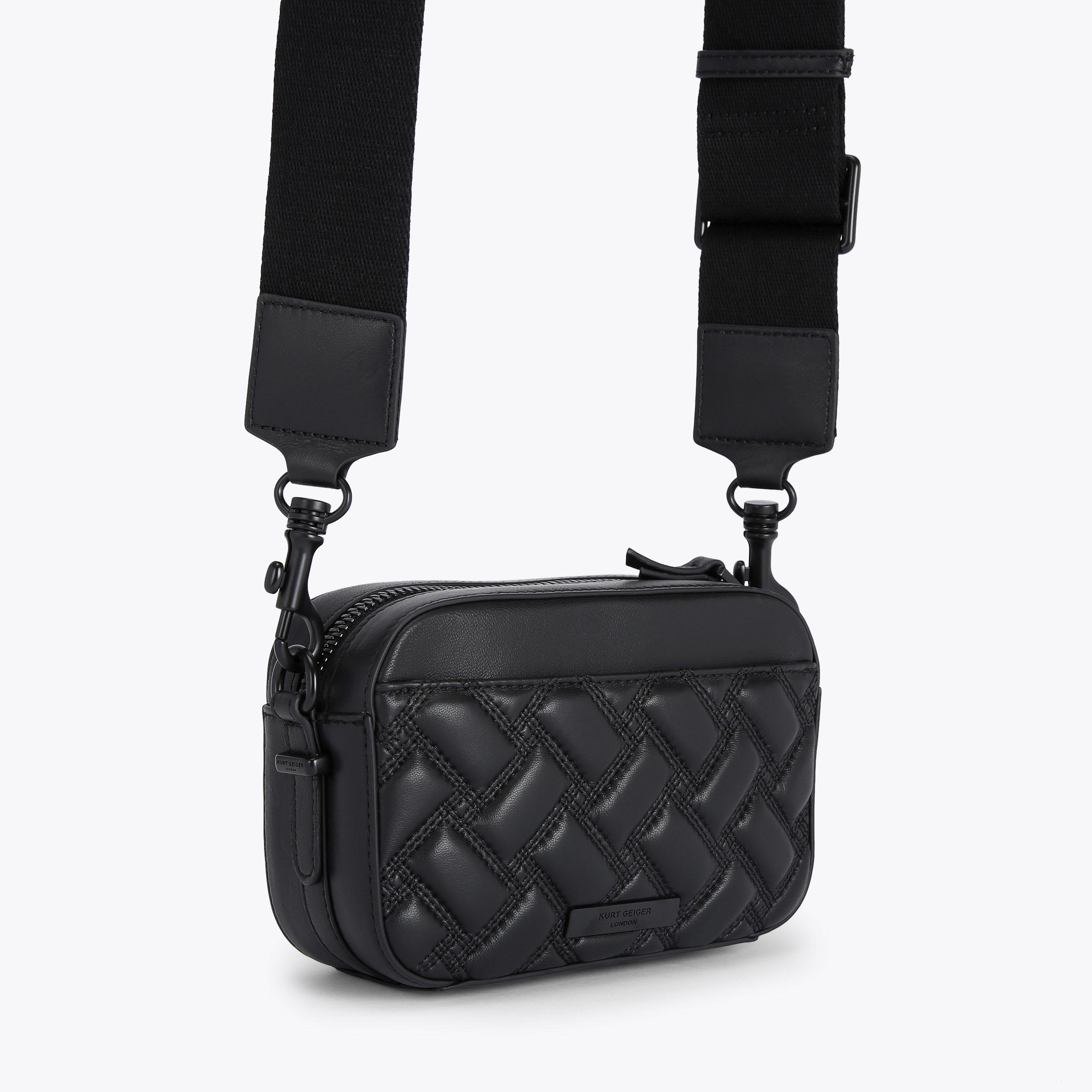 KENSINGTON SM CAMERA DRCH Black Drench Cross Body Camera Bag by KURT