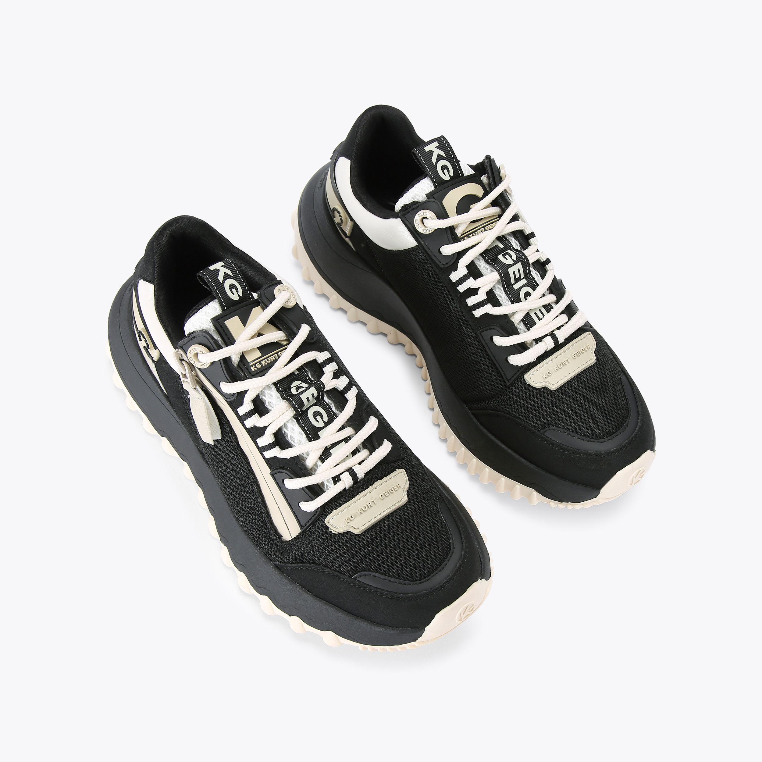 LOWELL ZIP Black Chunky Sneaker by KG KURT GEIGER