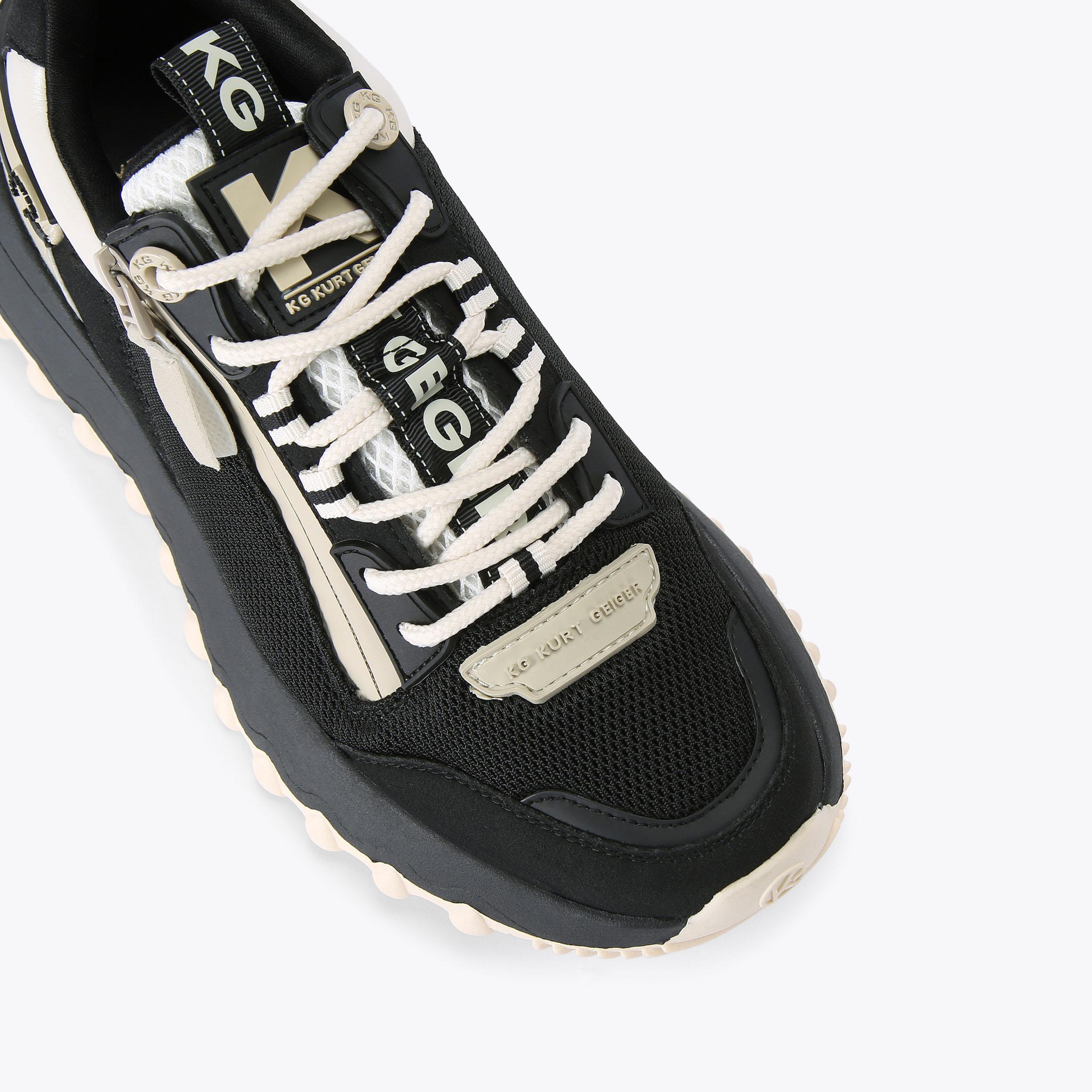 LOWELL ZIP Black Chunky Sneaker by KG KURT GEIGER