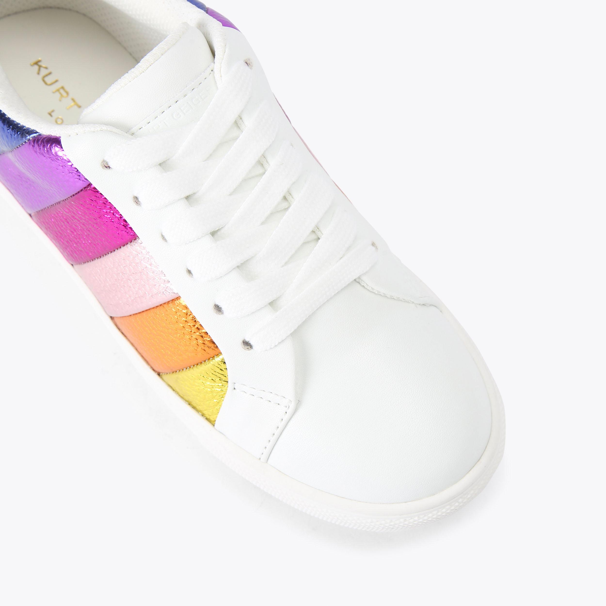ライディーン MINI LANE STRIPE Rainbow Stripe Leather Sneaker by KURT