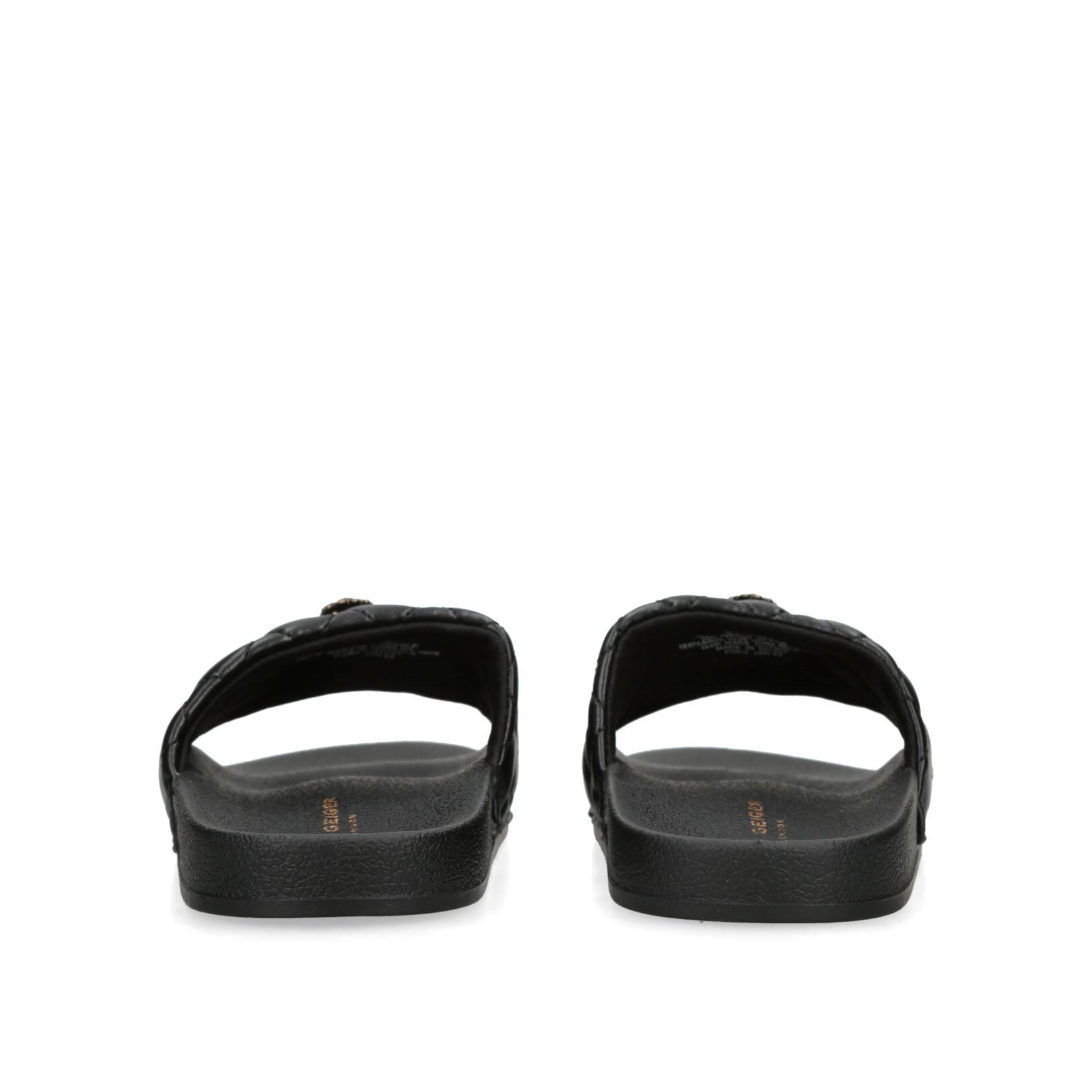 MINI MEENA EAGLE Black Slip On Sandals by KURT GEIGER LONDON