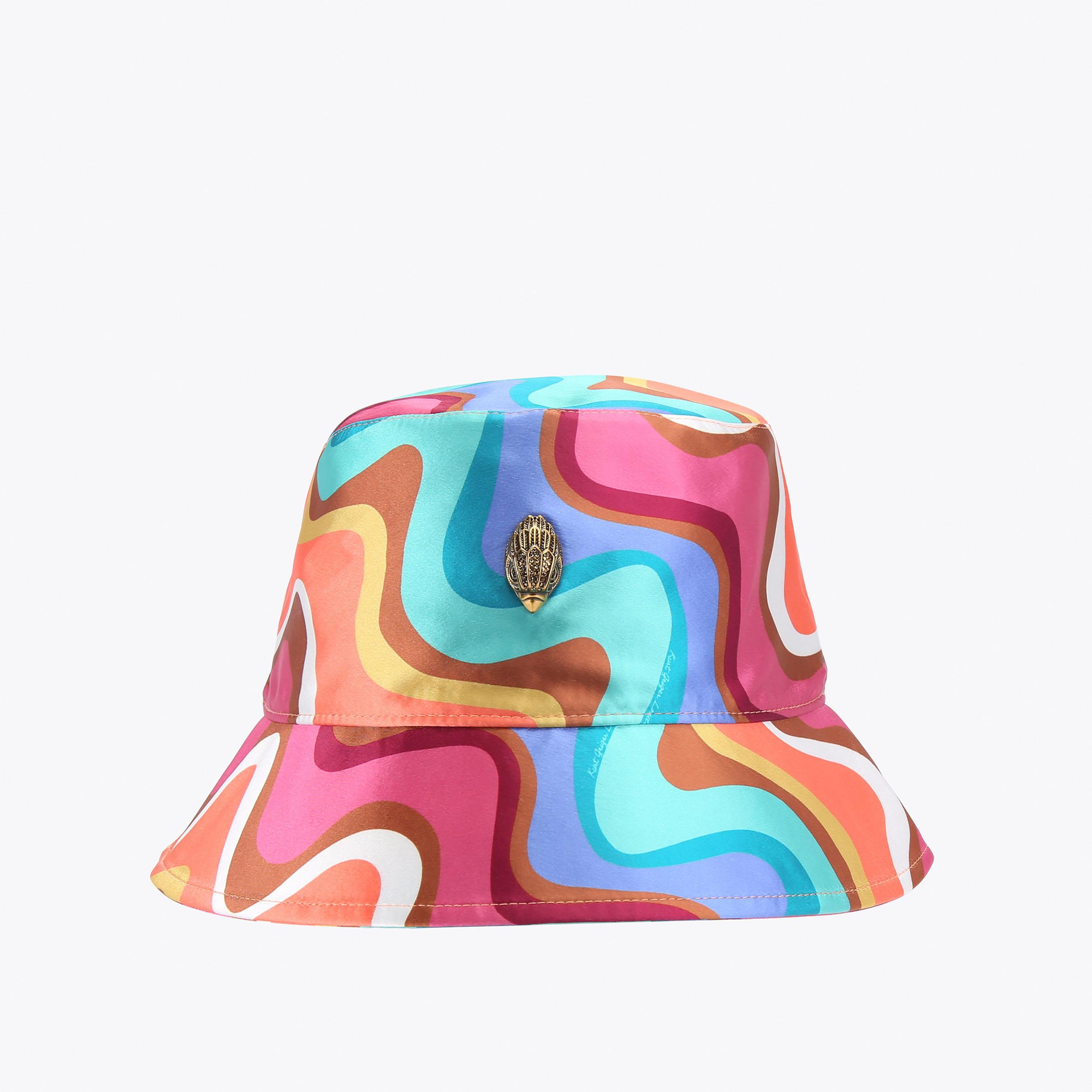 KENSINGTON BUCKET HAT Rainbow Swirl Nylon Hat by KURT GEIGER  display picture 2