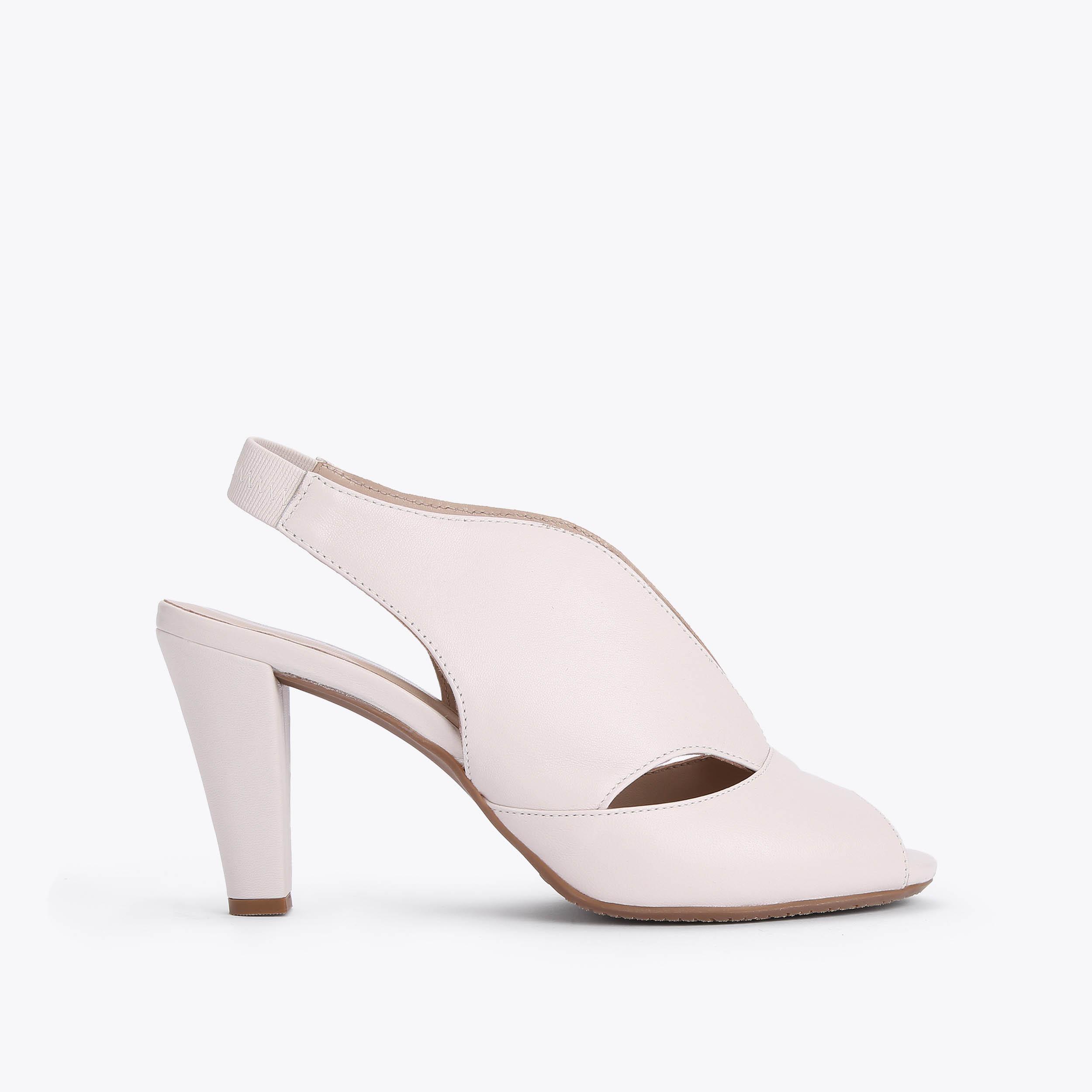 ARABELLA Cream Leather Slingback Heels by CARVELA COMFORT