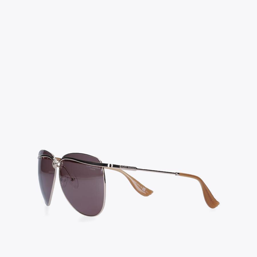 EAGLE AVIATOR SUNGLASSES Gold Metal Aviator Sunglasses by  display picture 3