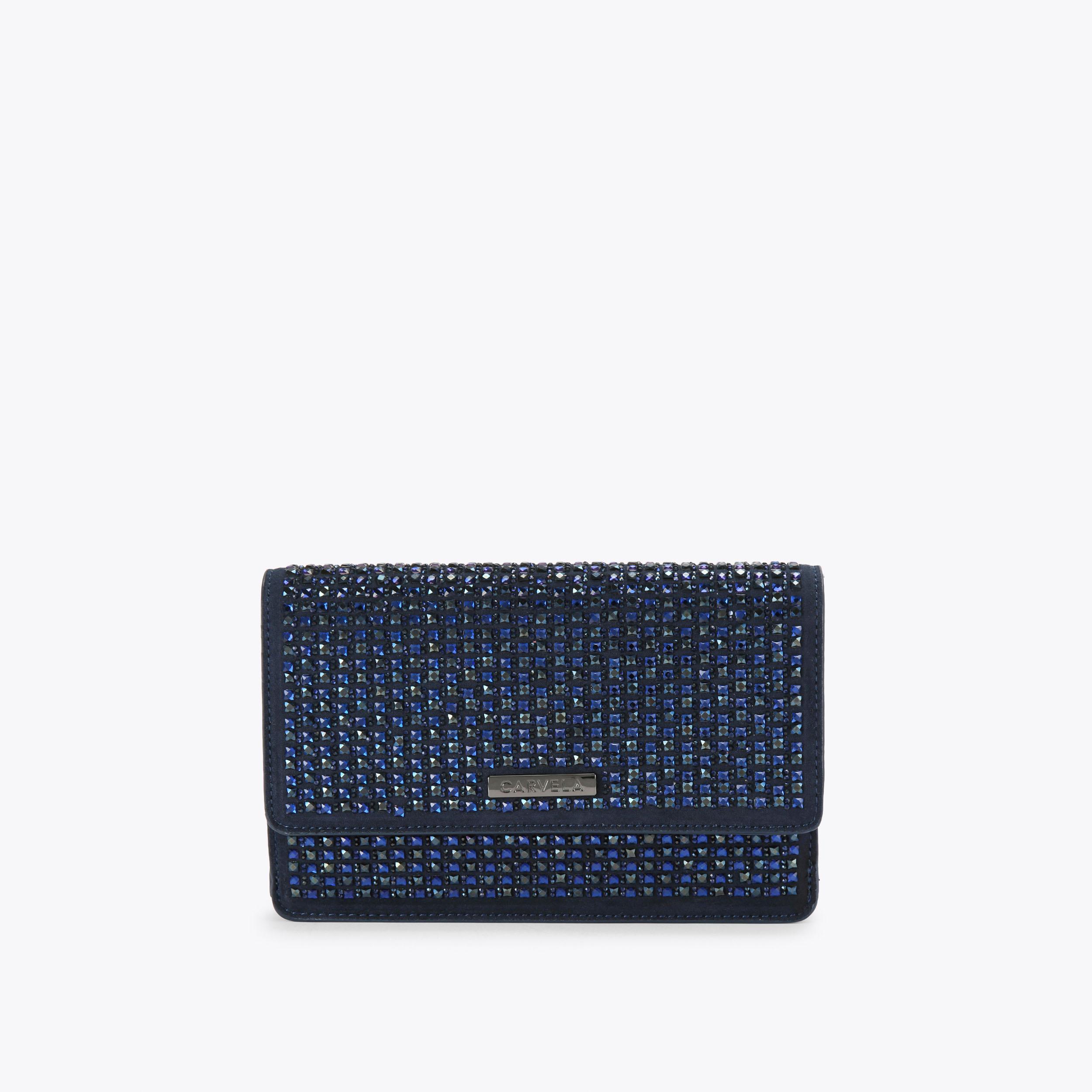 Carvela dylan clutch bag navy sale