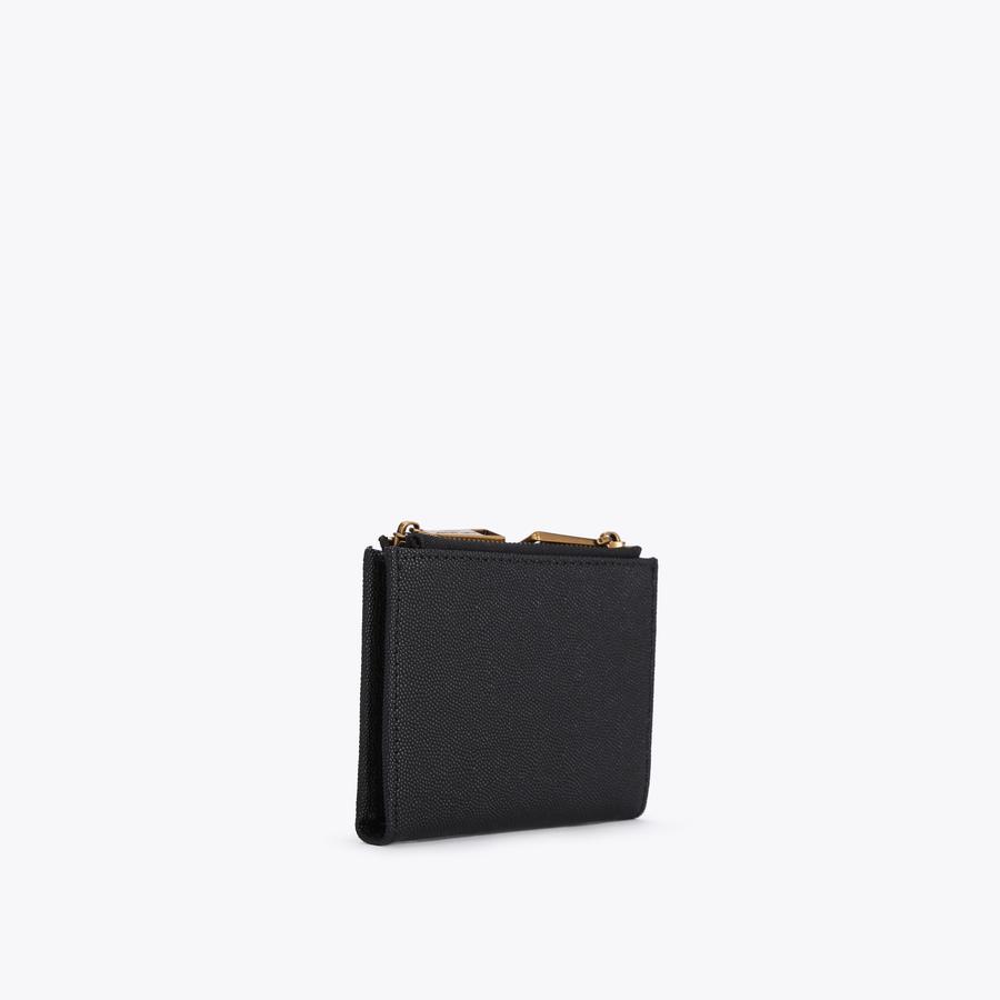 Black leather square purse hot sale