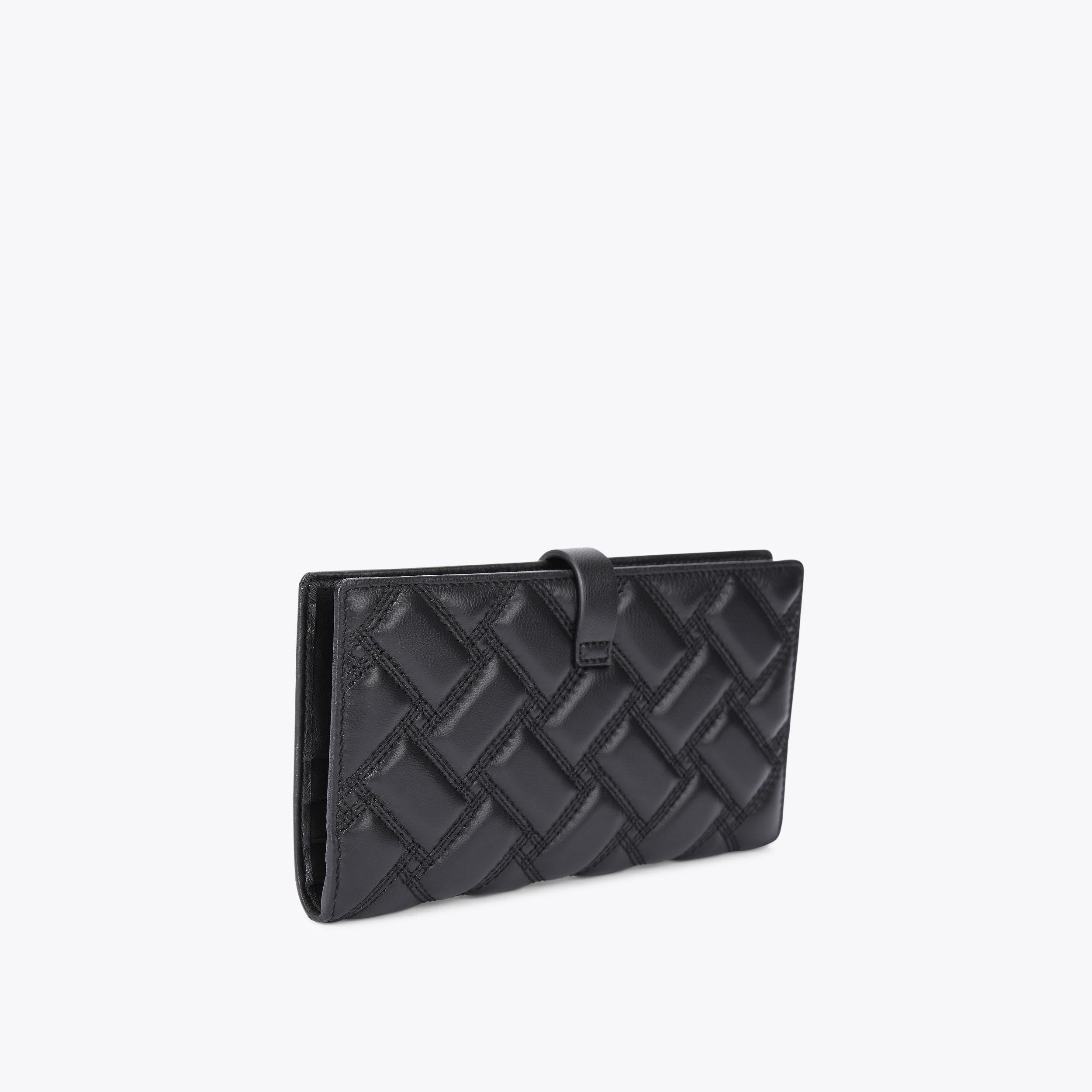 LEATHER SOFT WALLET Black Drench Soft Fold Out Wallet by KURT GEIGER LONDON