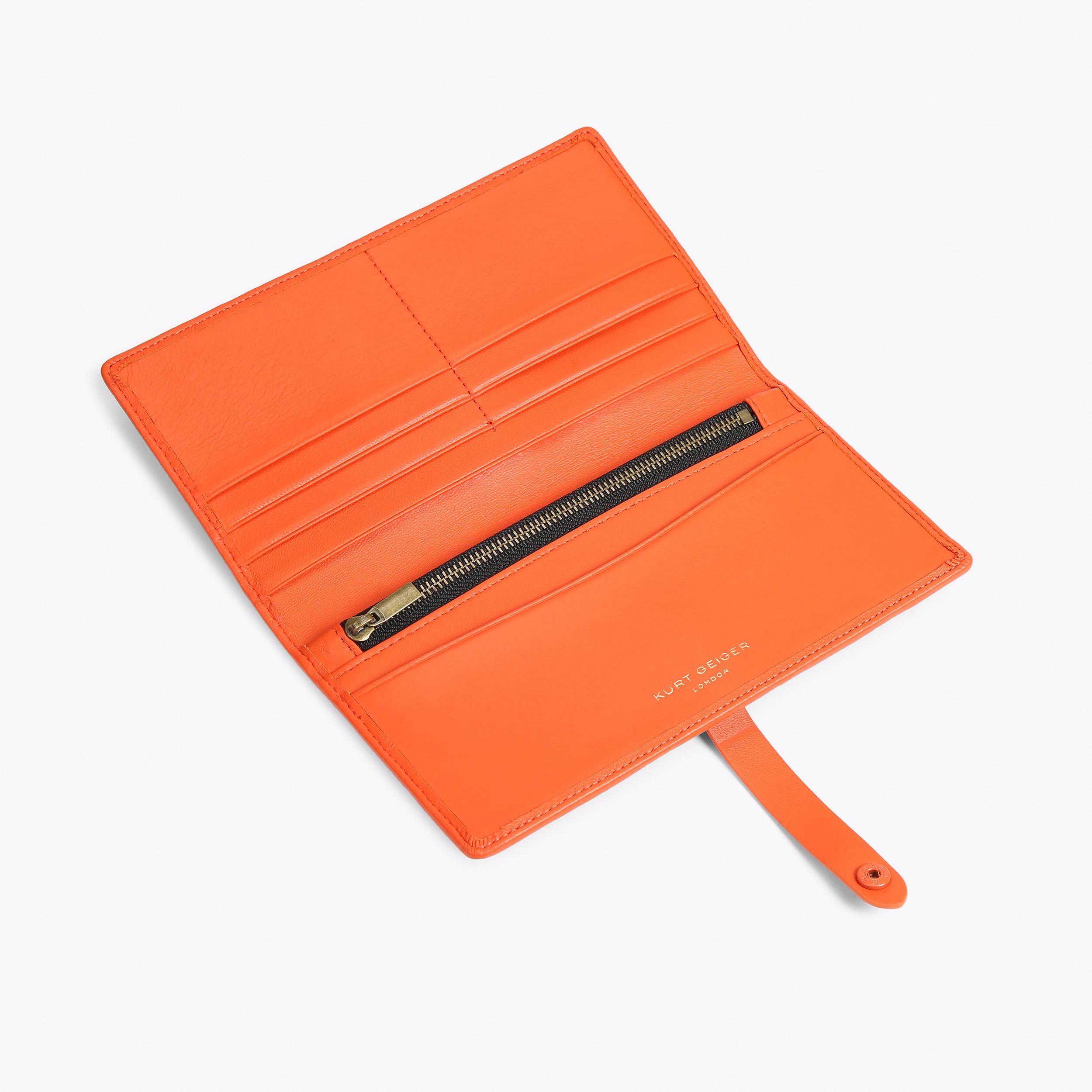 LEATHER SOFT WALLET Orange Wallet by KURT GEIGER LONDON