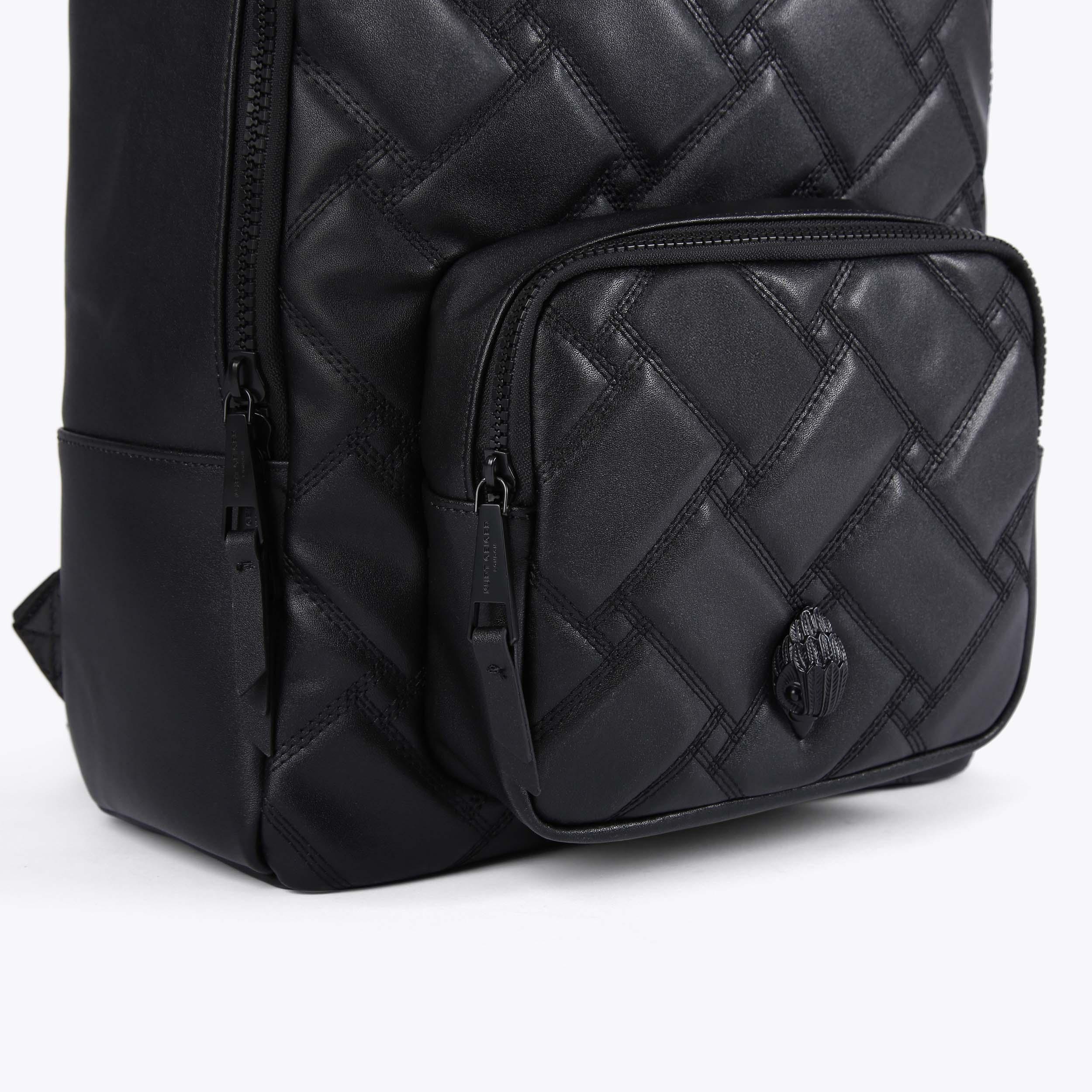 KENSINGTON M BACKPACK Black Quilted Padded Backpack by KURT GEIGER LONDON