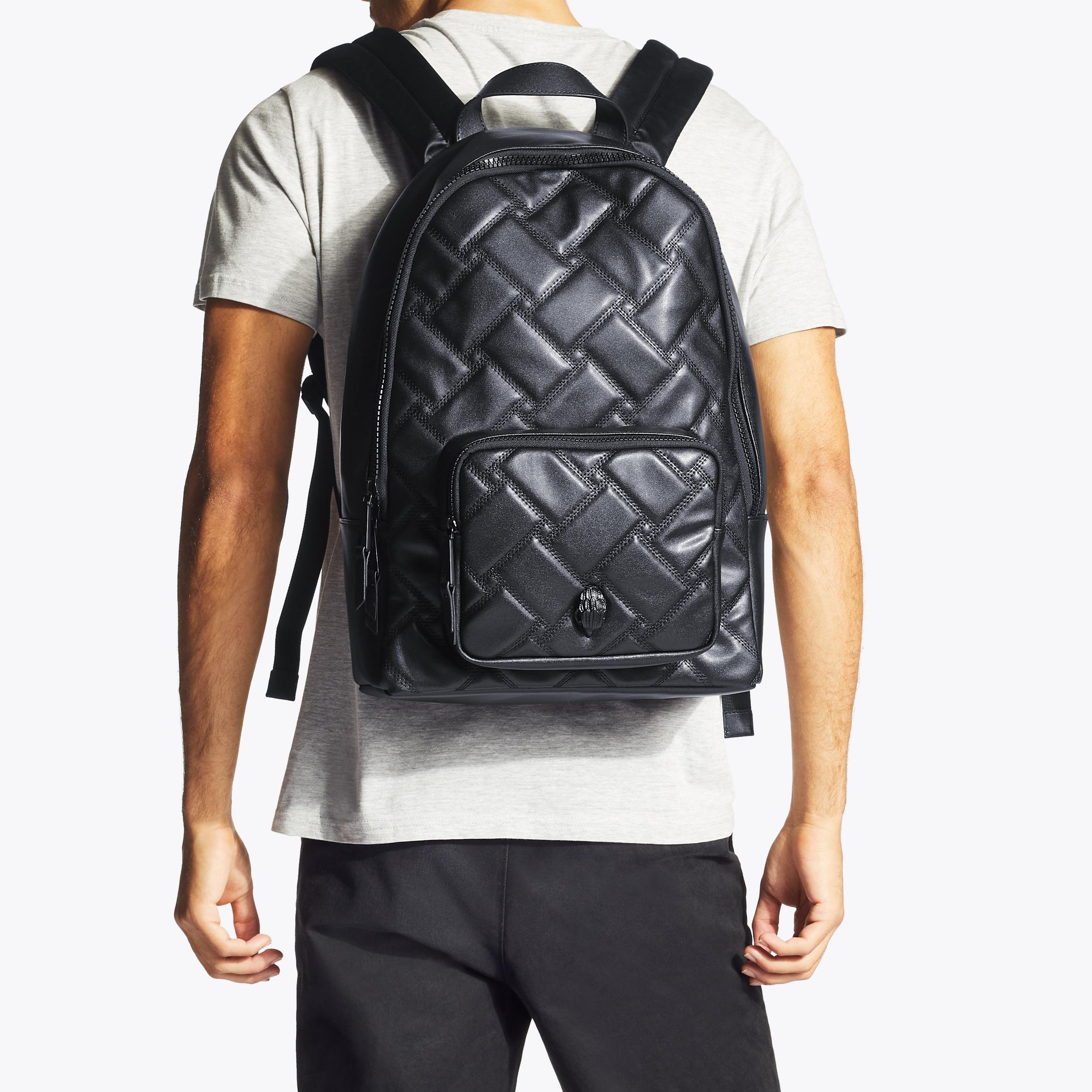 KENSINGTON M BACKPACK Black Quilted Padded Backpack by KURT GEIGER LONDON