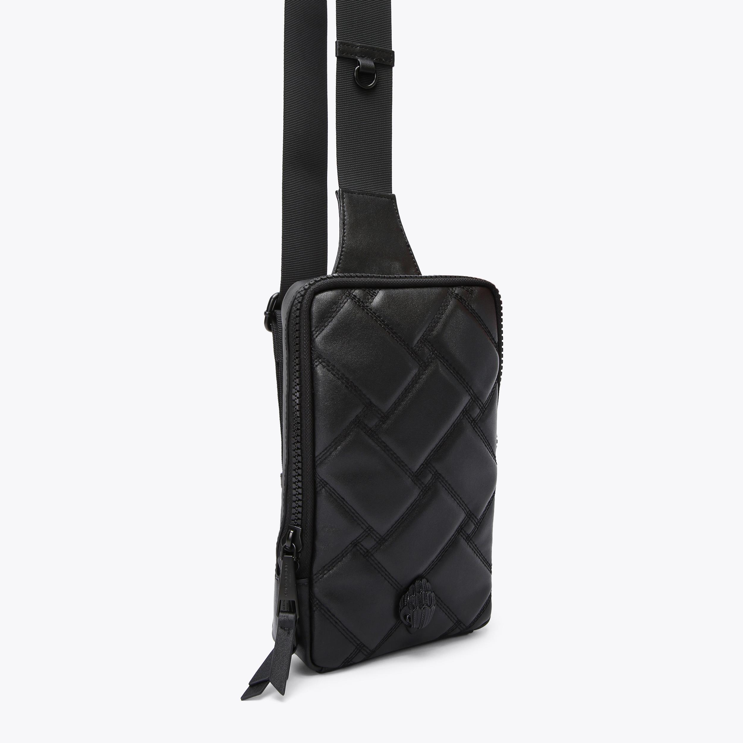 KENSINGTON M BODY Black Quilted Leather Cross Body Bag by KURT GEIGER ...