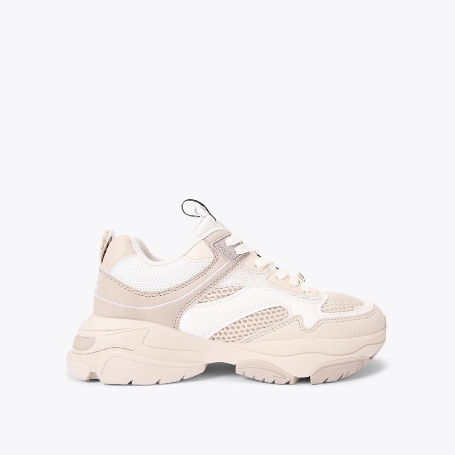 Leh レー LEXI White Rubber Lace Up Sneaker by KG KURT GEIGER
