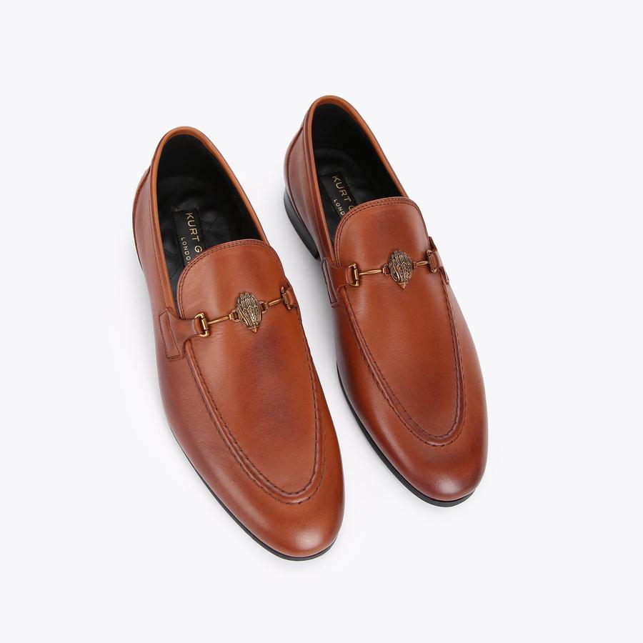 ALISTAIR Tan Leather Loafer by KURT GEIGER LONDON display picture 3