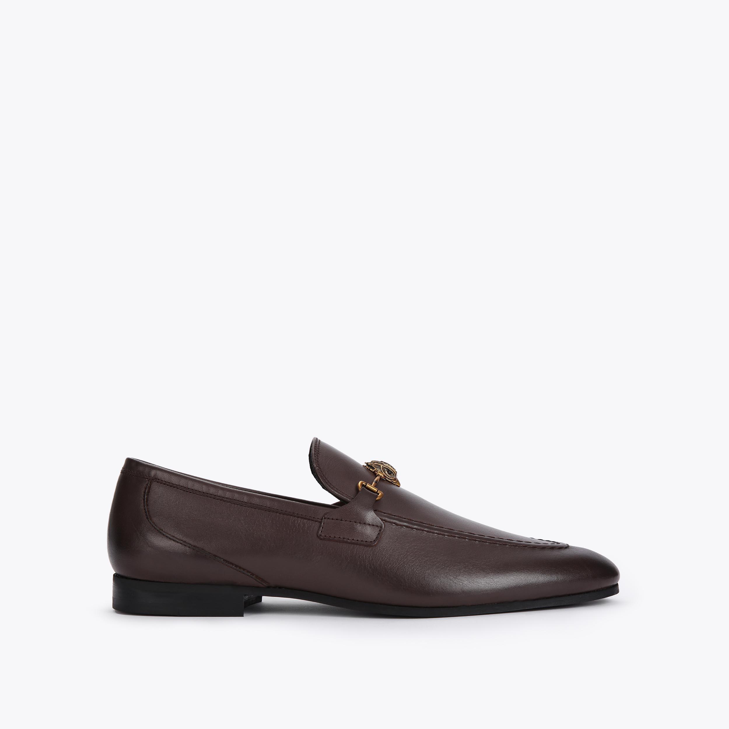 ALISTAIR Brown Leather Loafers by KURT GEIGER LONDON