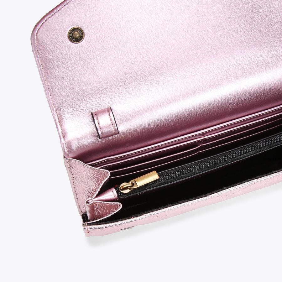 Kurt Geiger Eye Pink Metallic store Leather Wallet Crossbody