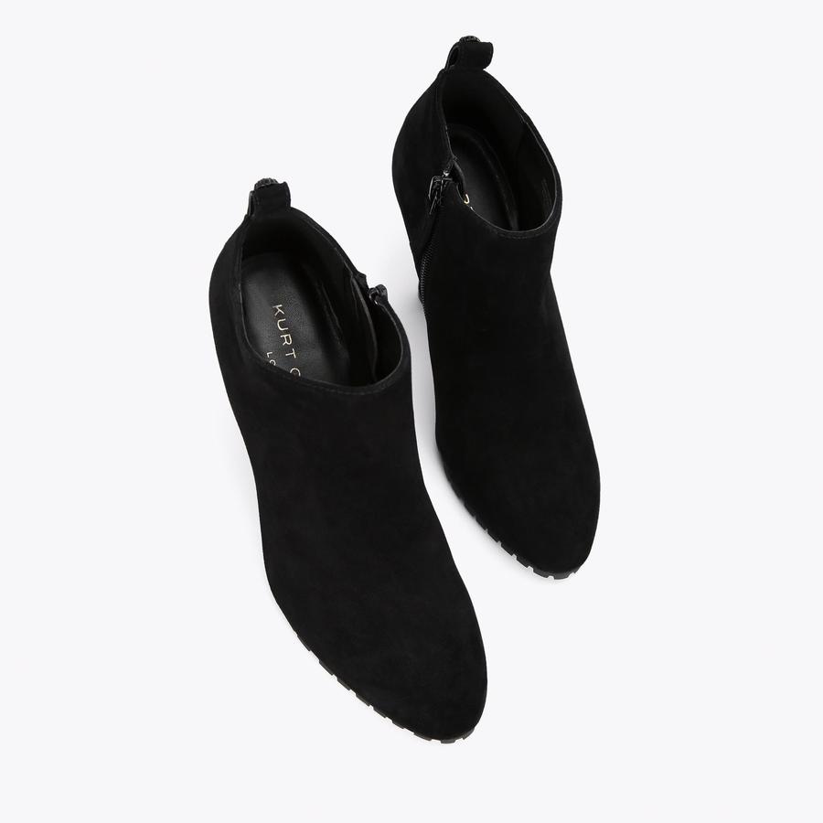 SHOREDITCH BOOTIE Black Suede Ankle Boots by KURT GEIGER LONDON