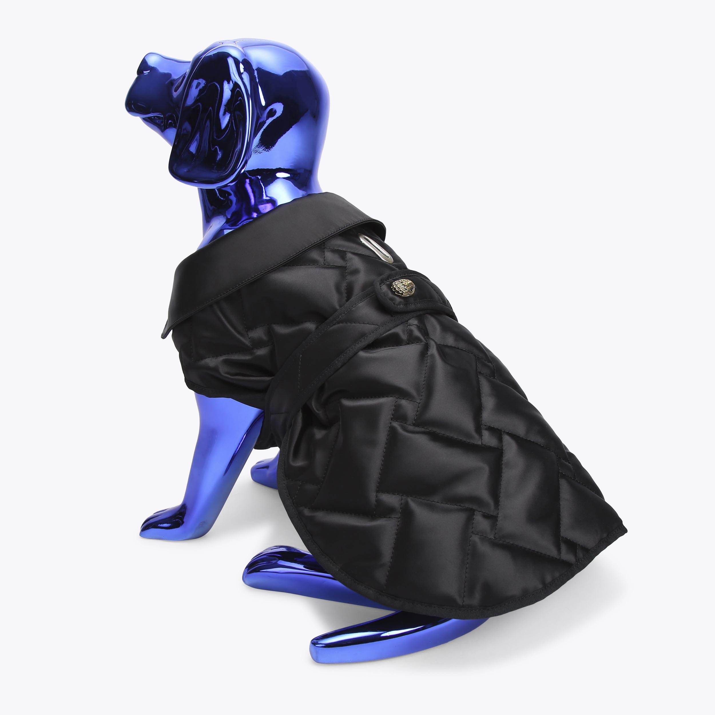 RECYCLED DOG COAT Black Recycled Neon Quilted Dog Coat by KURT GEIGER