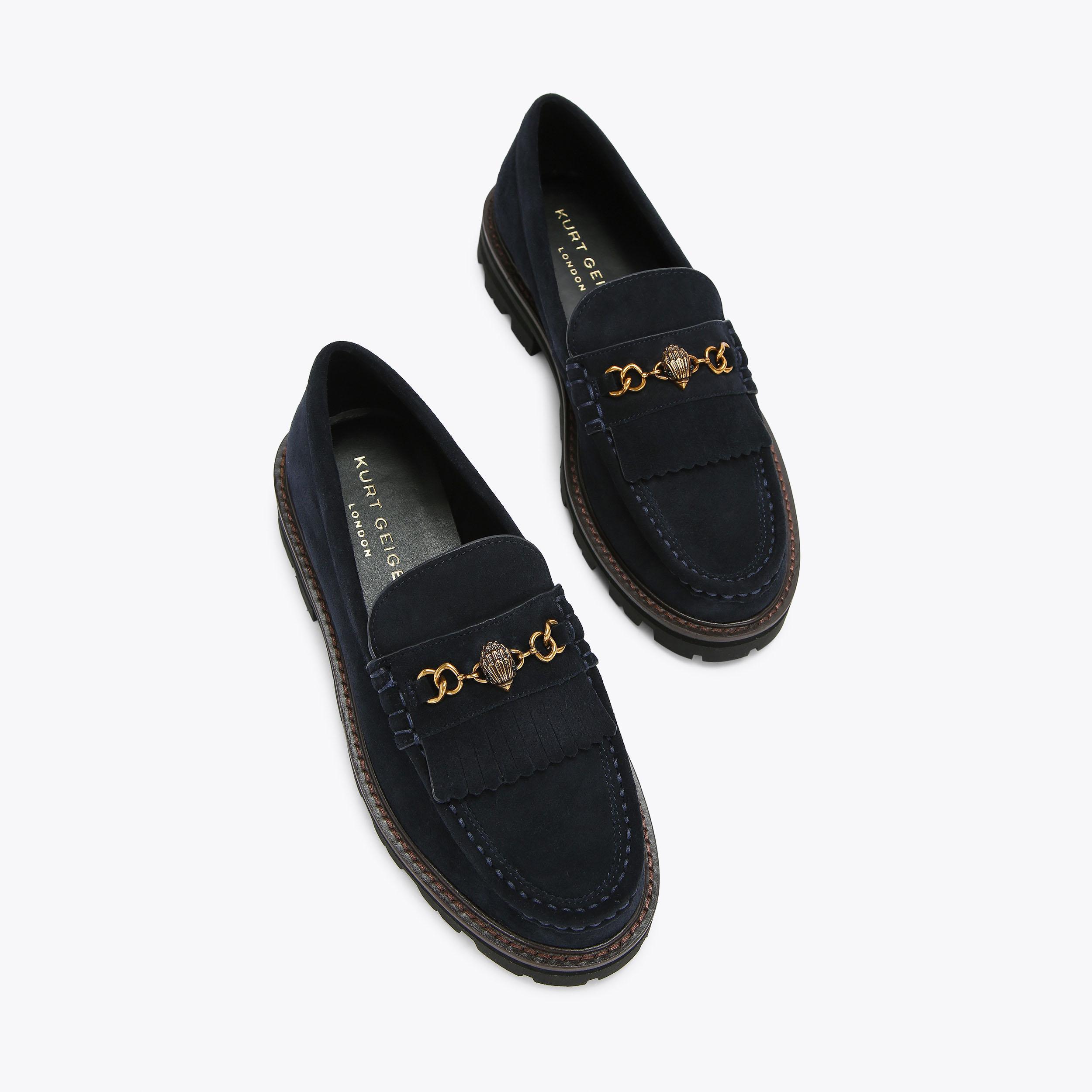 Chunky hot sale navy loafers