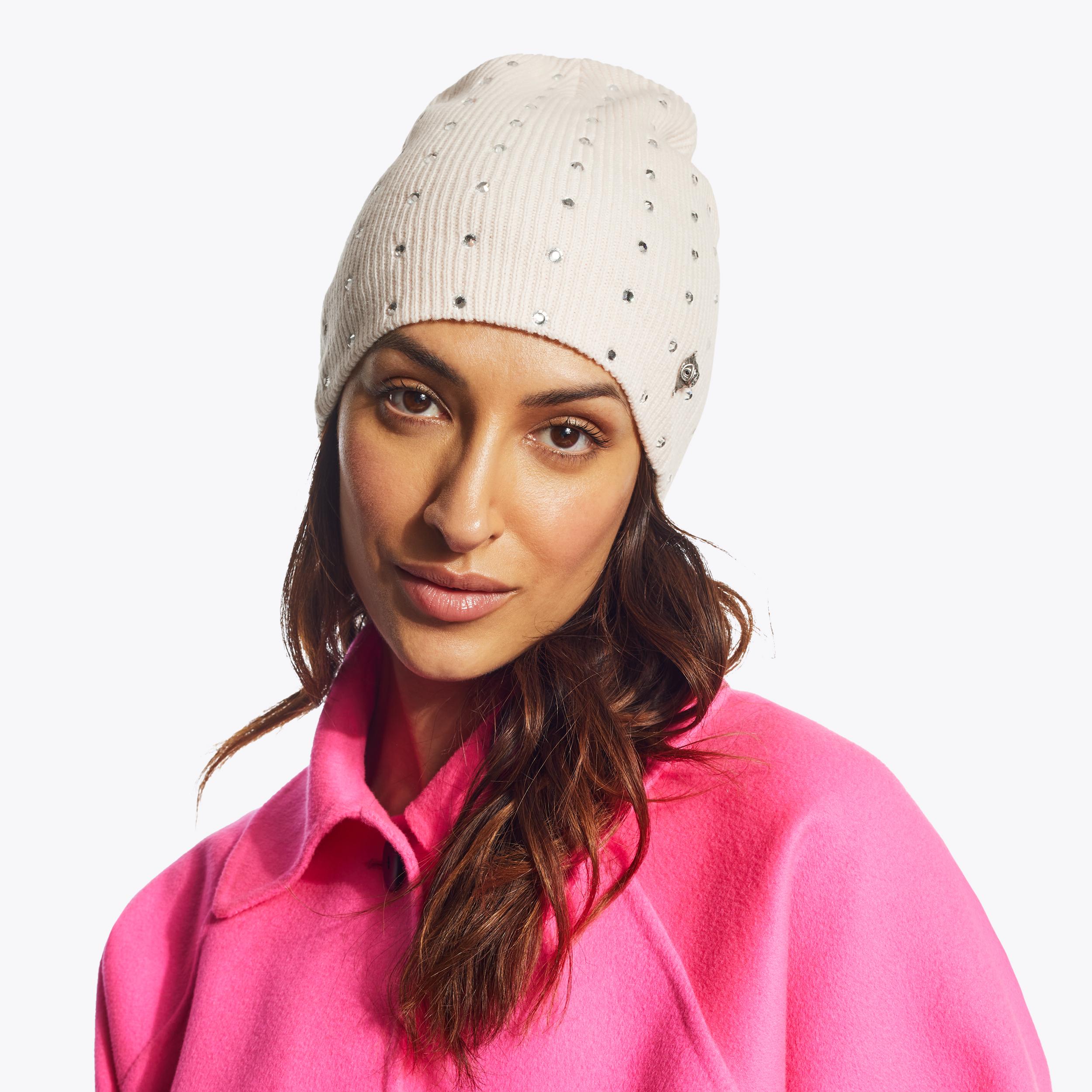 CRYSTAL HAT Bone Crystal Beanie Hat by KURT GEIGER LONDON