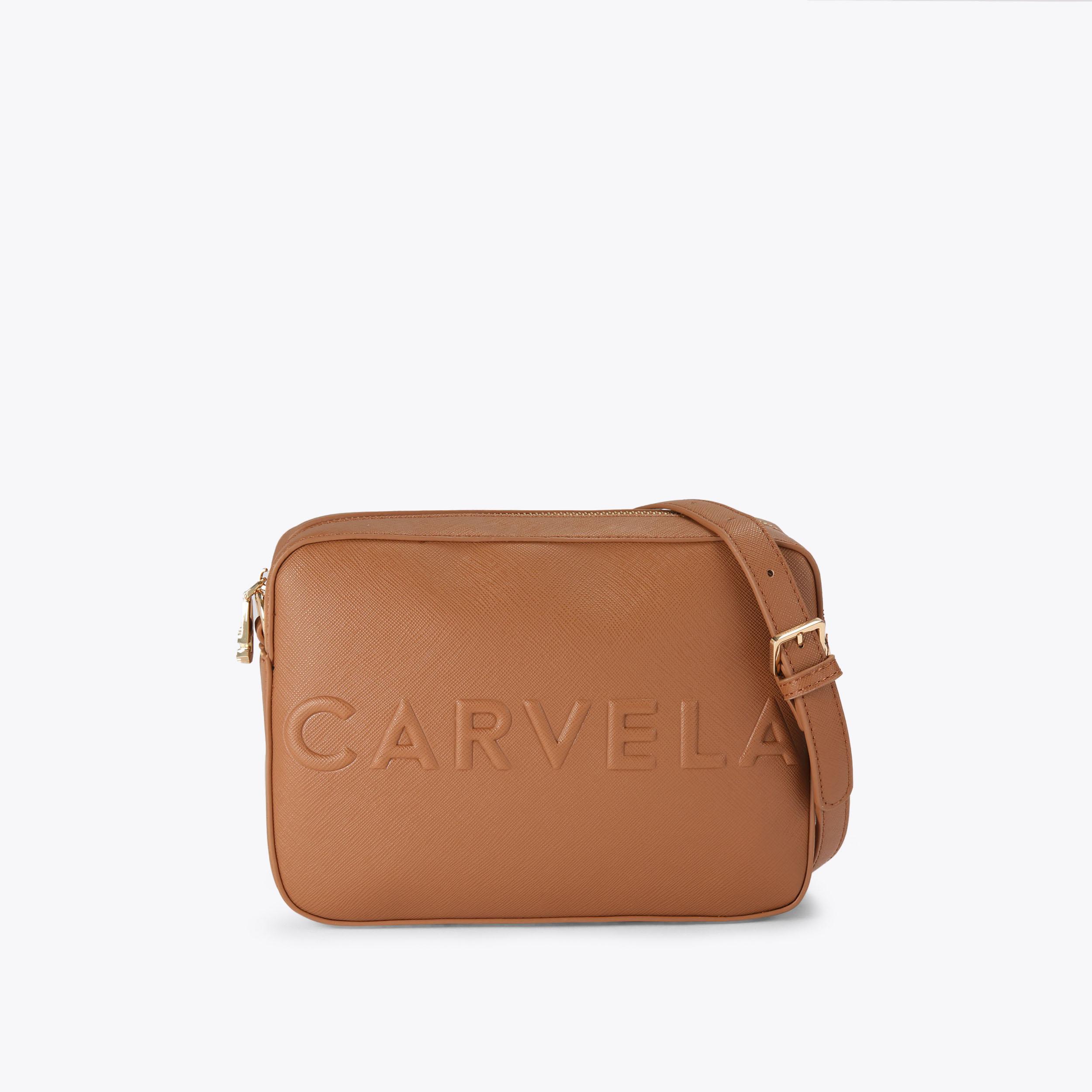 FRAME X BODY Tan Cross Body Bag by CARVELA