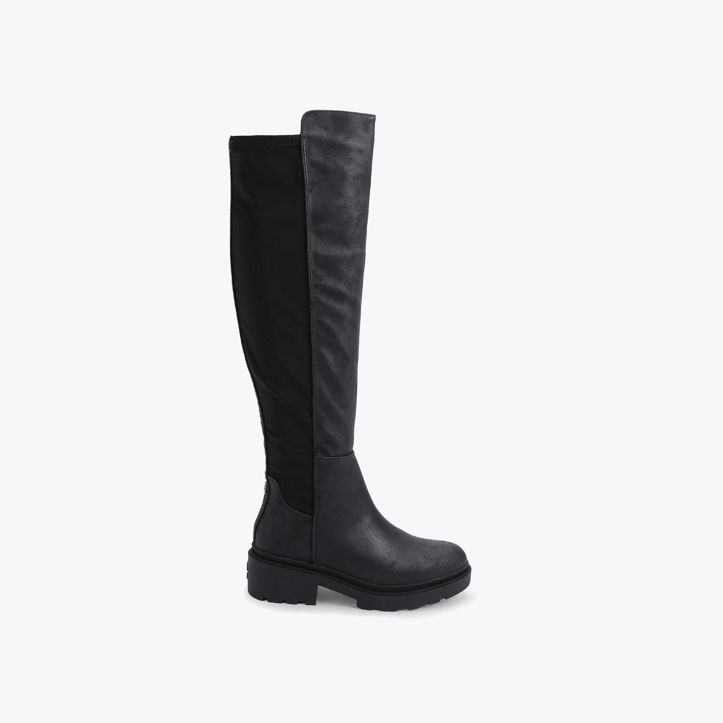 DASH 50/50 HIGH Black Knee High Boot by CARVELA