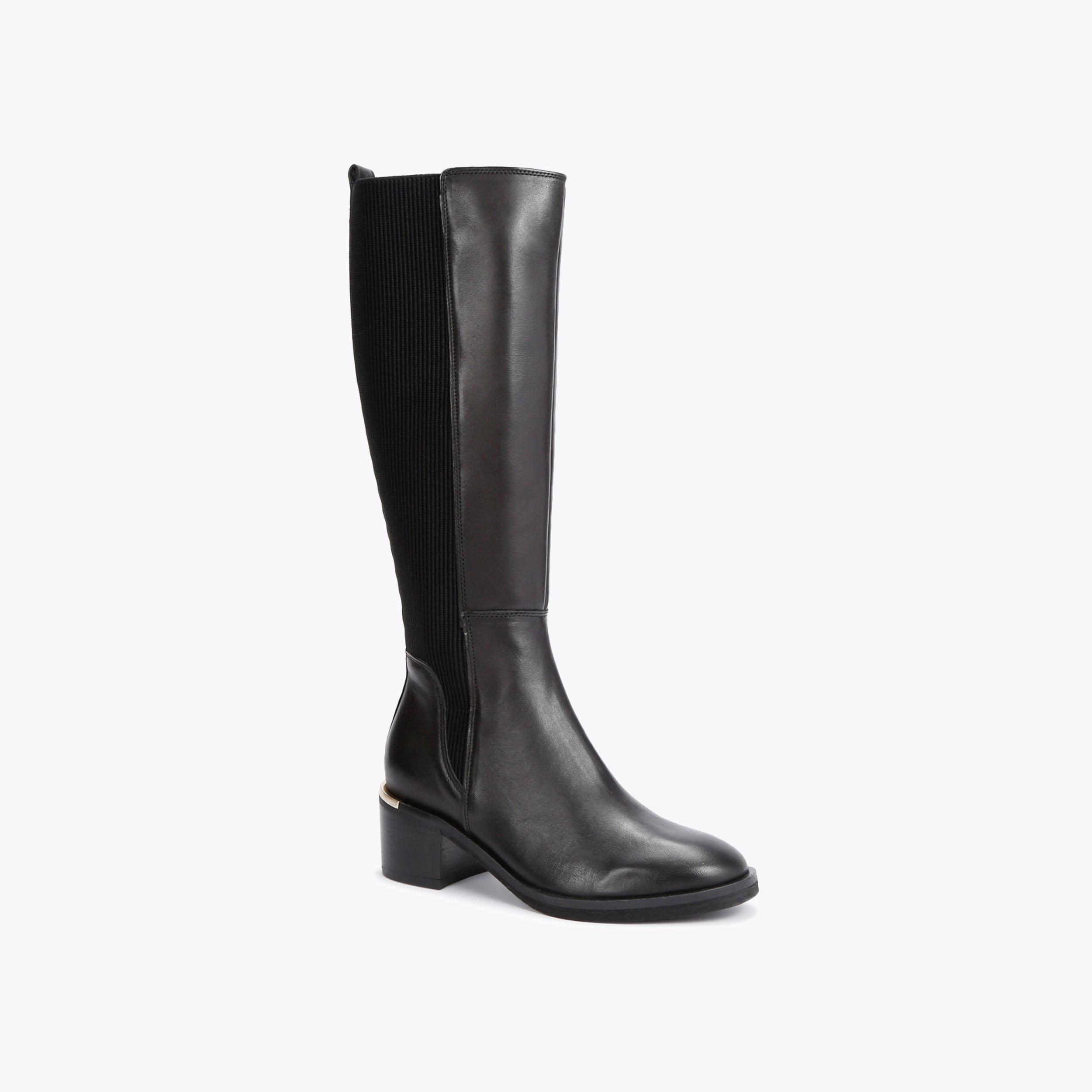 LIBERTY HIGH Black Knee High Boots by CARVELA