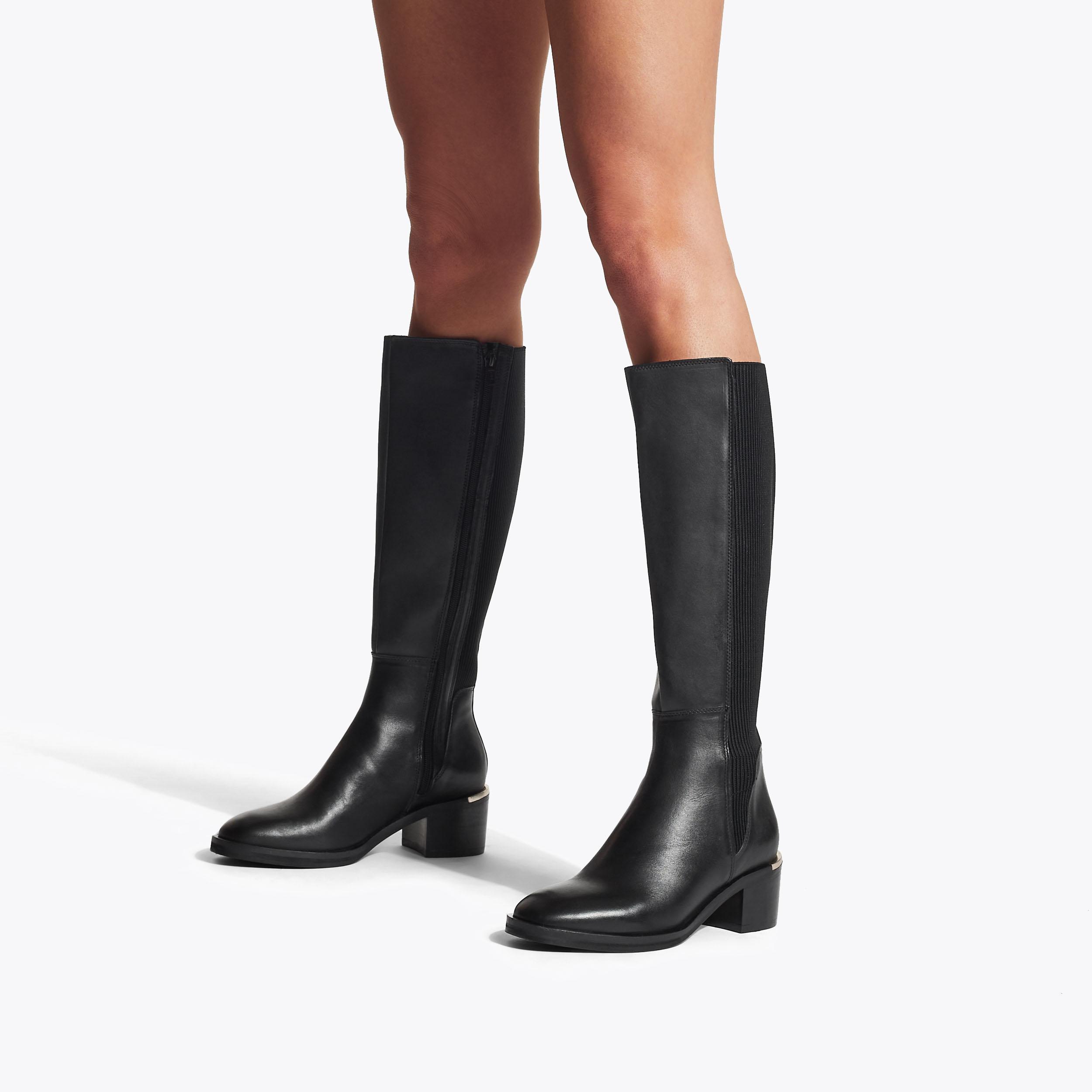 carvela black knee high boots