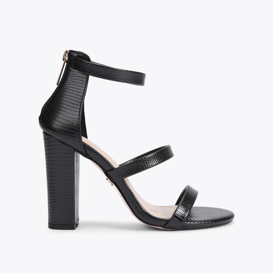 Three strap block heels hot sale