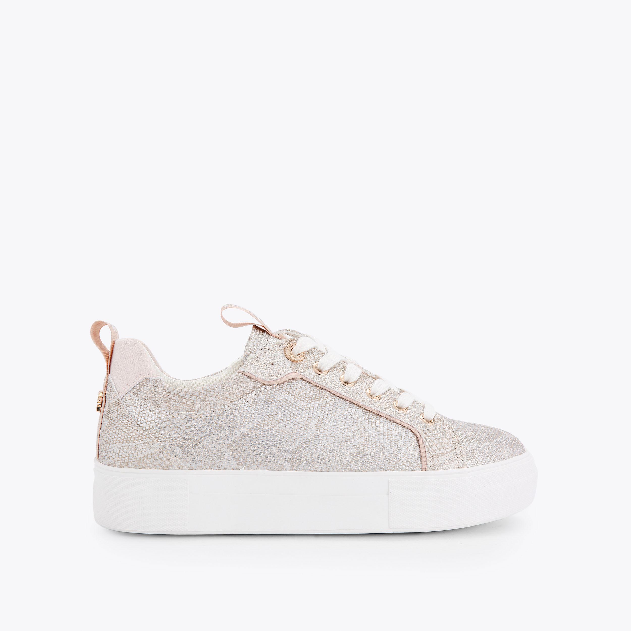 Kurt geiger sale rose gold trainers