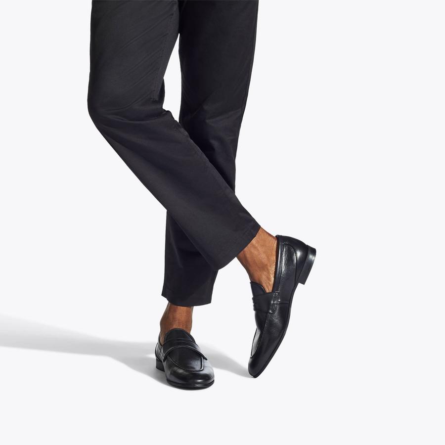 Kurt Geiger London Alistair Penny Black Leather Slip On Loafers Men Size 43 (10) Alistair Black Leather Loafers | Men main image 4