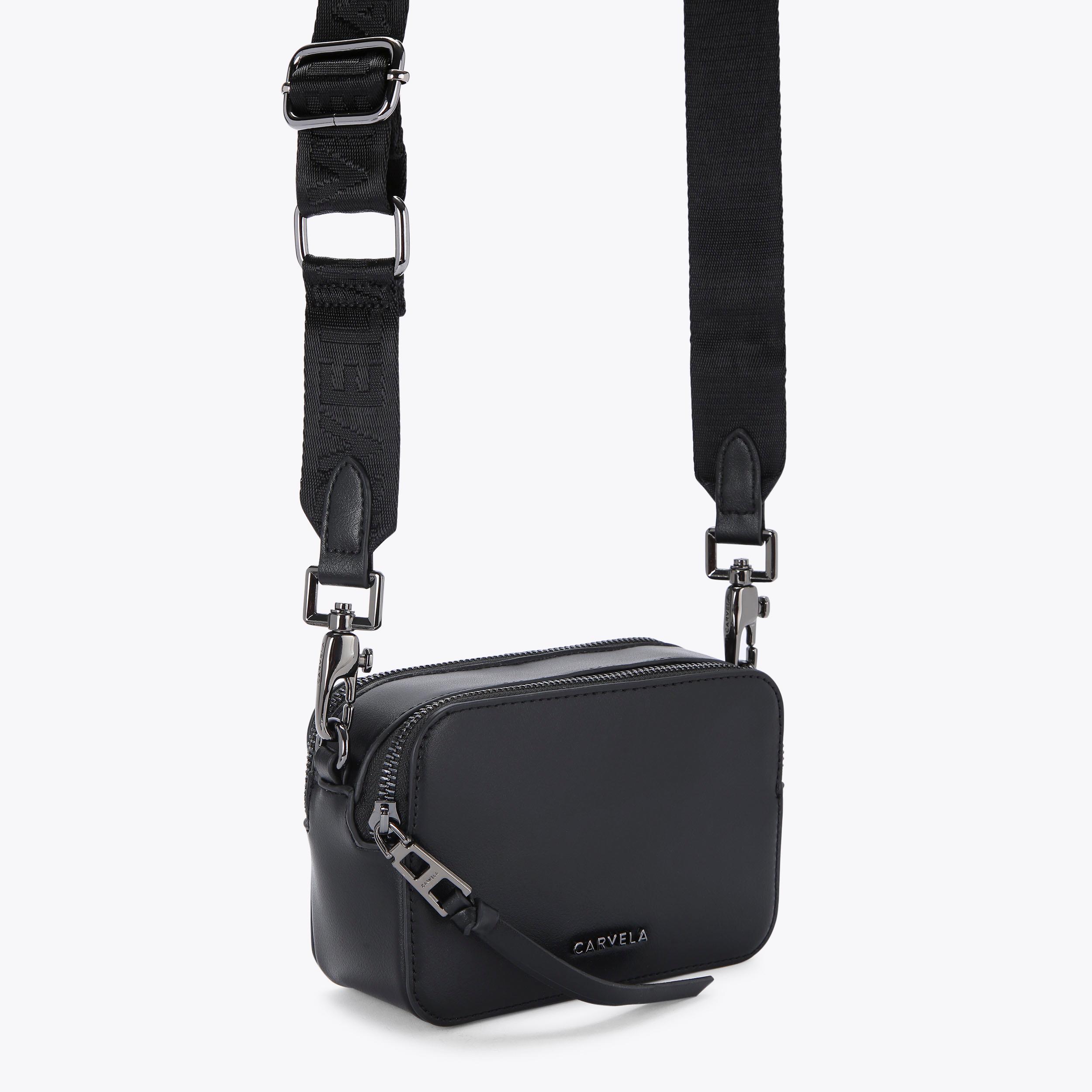 ICON MINI X BODY Black Cross Body Bag by CARVELA