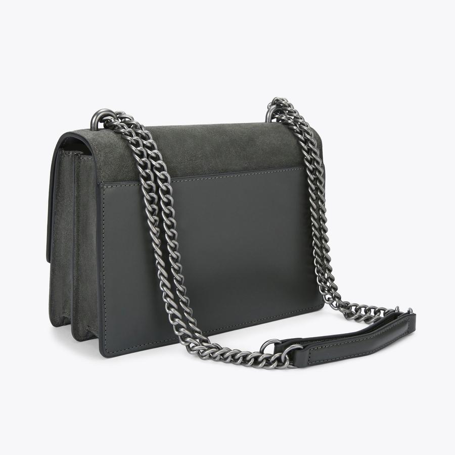 Grey suede cross body bag sale