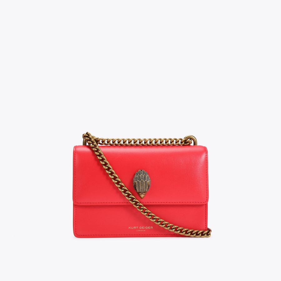 SHOREDITCH SM CROSS BODY Red Leather Cross Body Bag by KURT GEIGER LONDON