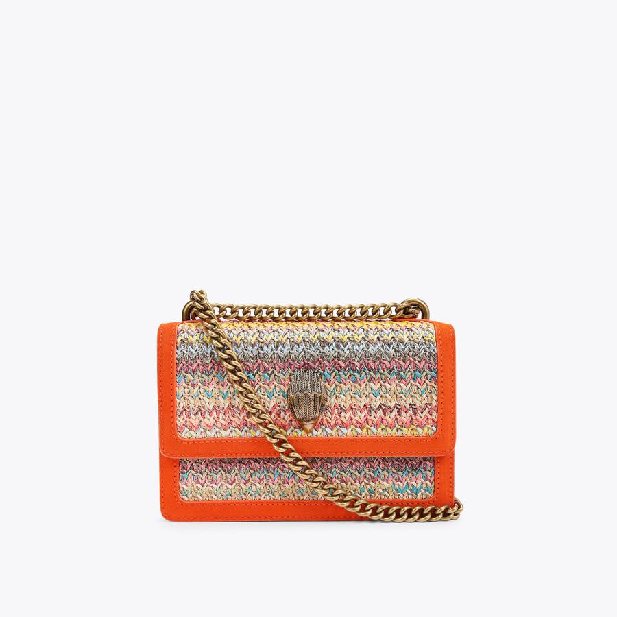 SHOREDITCH SM CROSS BODY Raffia Suede Leather Cross Body Bag by