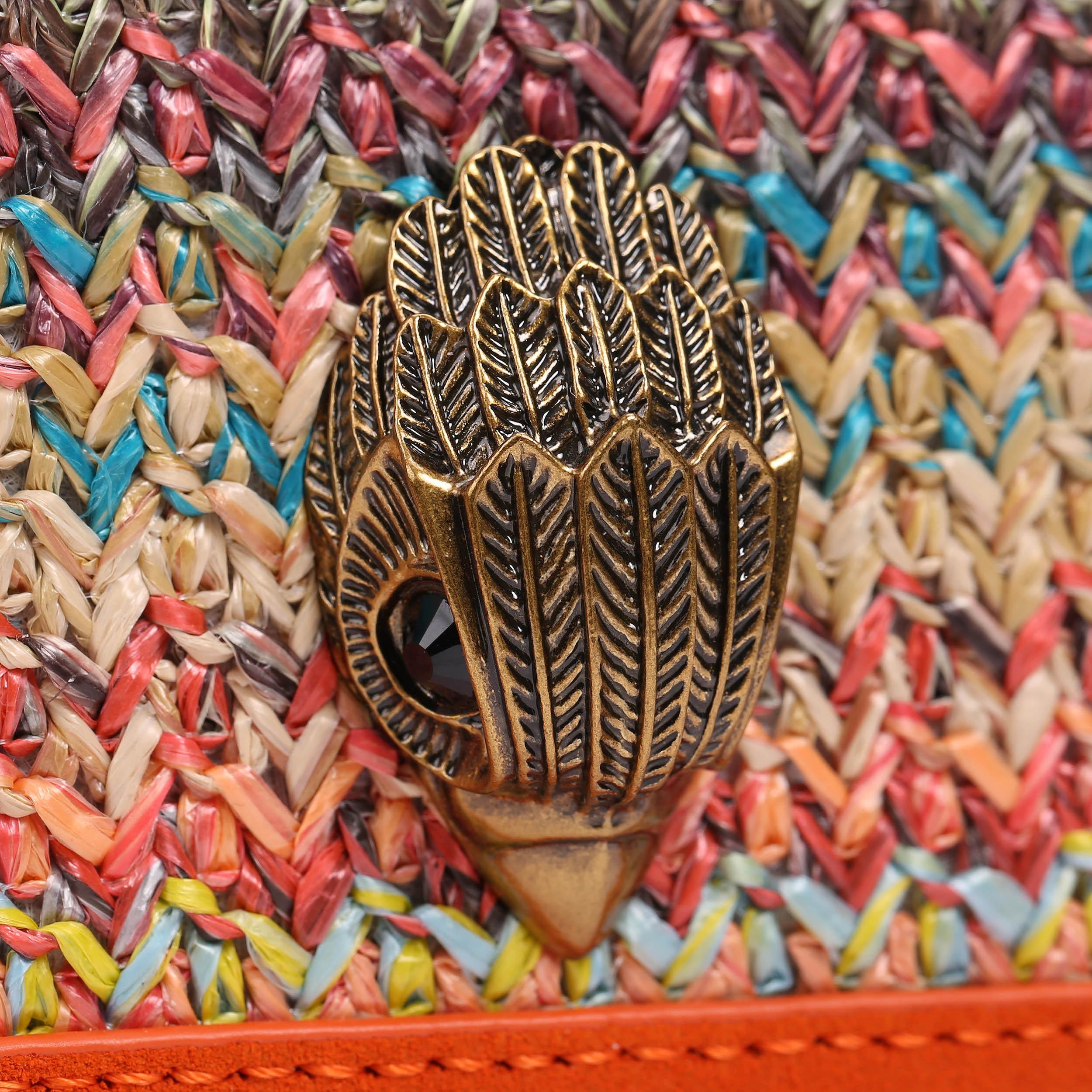 SHOREDITCH SM CROSS BODY Raffia Suede Leather Cross Body Bag by