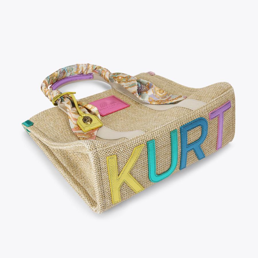 SOUTHBANK TOTE Neutral Woven Tote Bag by KURT GEIGER LONDON