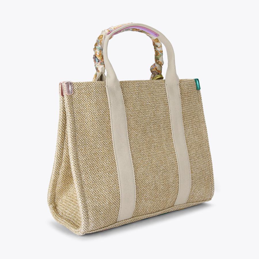 SOUTHBANK TOTE Neutral Woven Tote Bag by KURT GEIGER LONDON