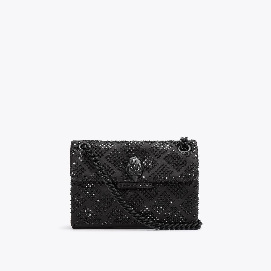 Kurt geiger mini kensington black leather cross body bag with chain deals