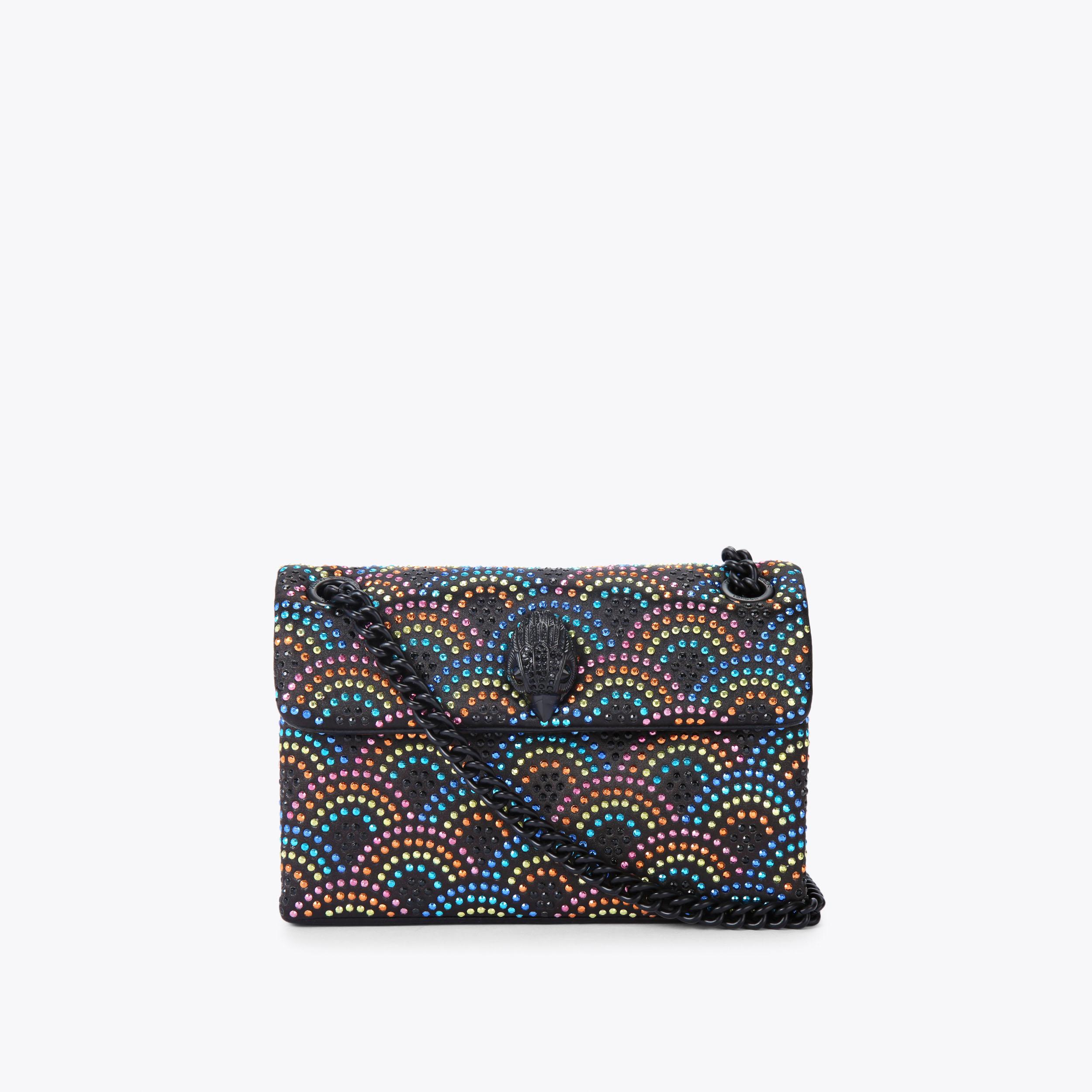 FABRIC MINI KENSINGTON Rainbow Crystal Cross Body Bag by KURT GEIGER LONDON