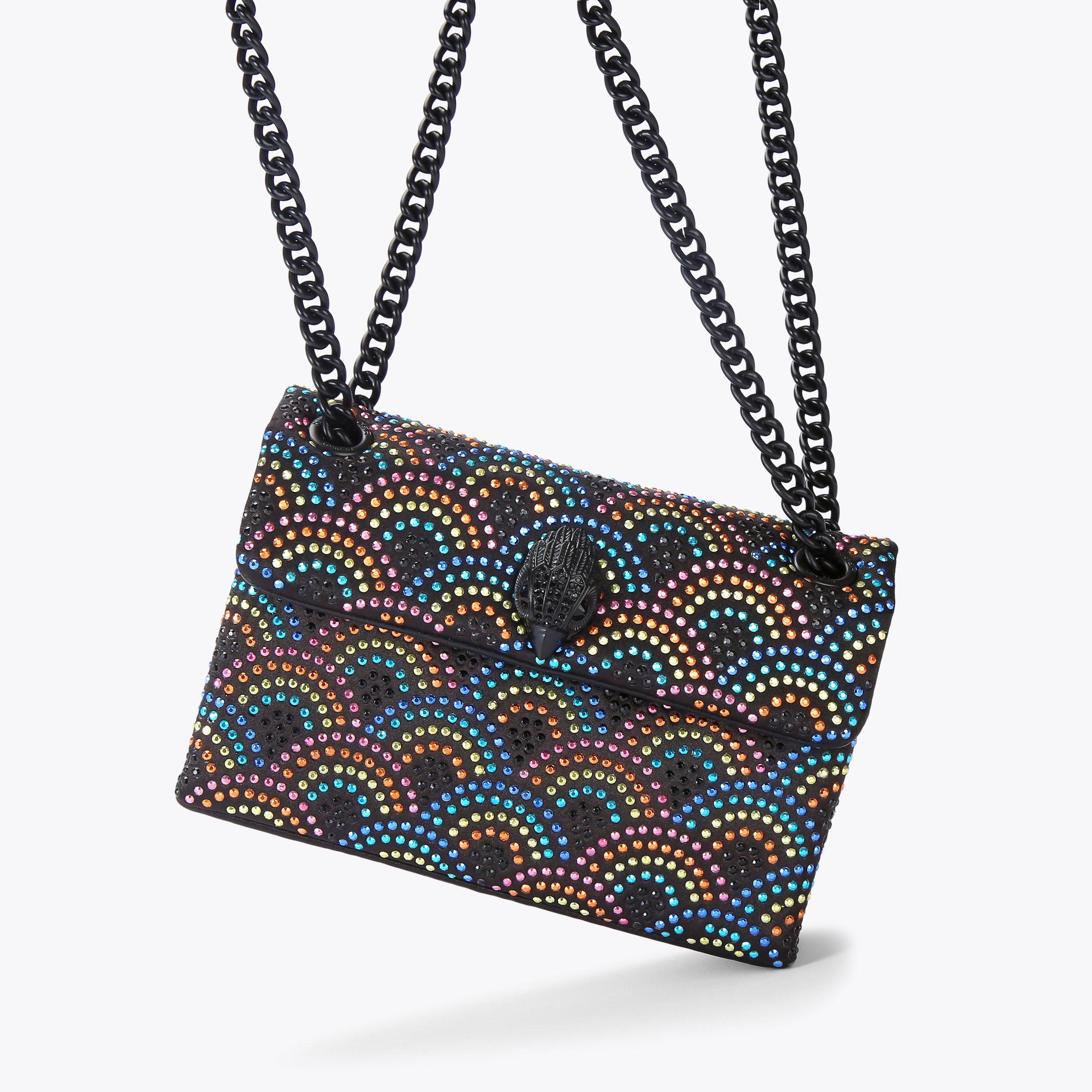 FABRIC MINI KENSINGTON Rainbow Crystal Cross Body Bag by KURT GEIGER LONDON